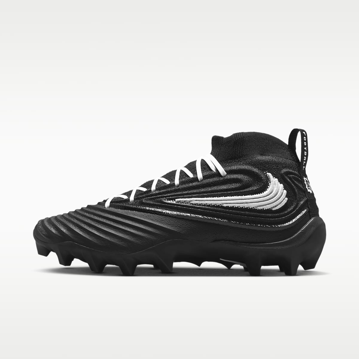 Nike Alpha Menace 5 Elite Men's Football Cleats - Black/Black/White - Image 1