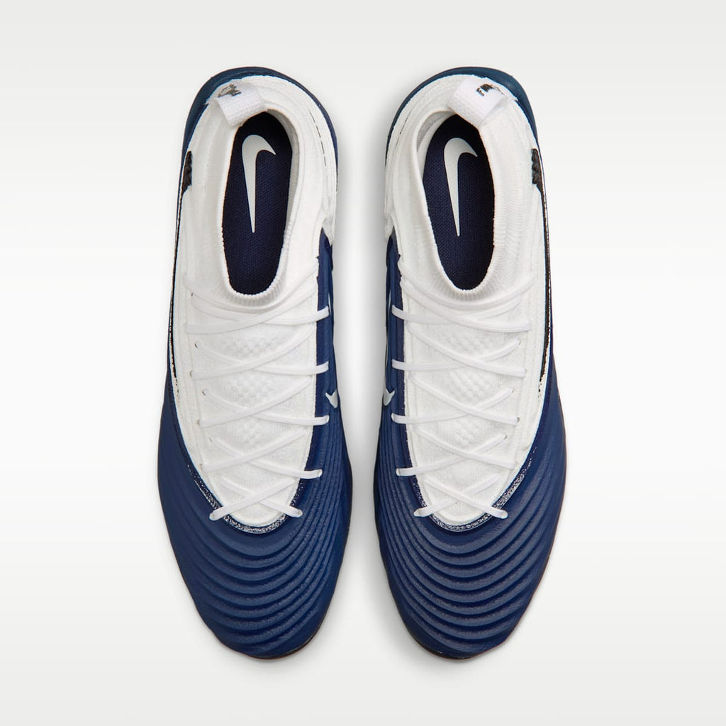 Nike Alpha Menace 5 Elite Men's Football Cleats - White/College Navy/Black - Image 4
