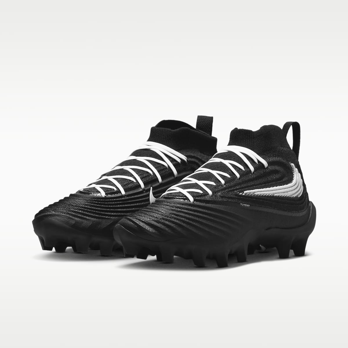 Nike Alpha Menace 5 Elite Men's Football Cleats - Black/Black/White - Image 5
