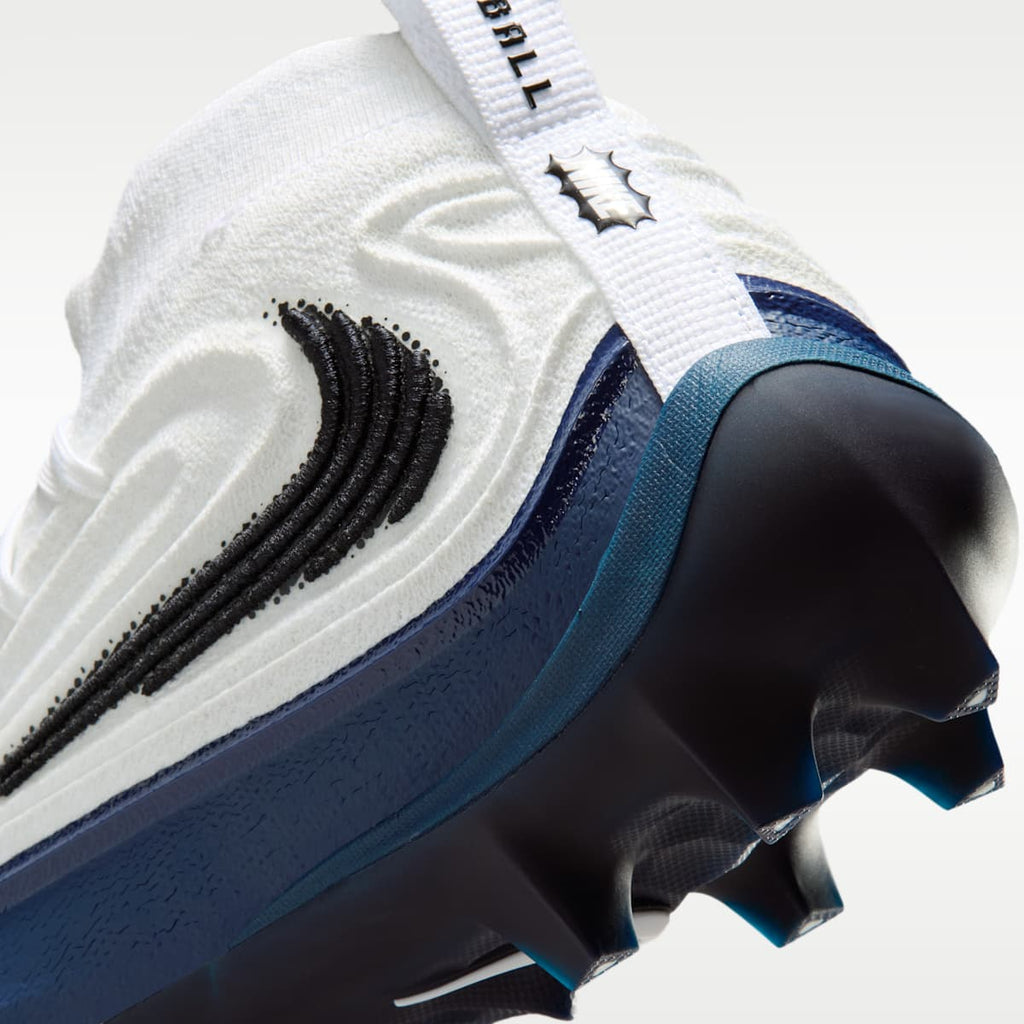 Nike Alpha Menace 5 Elite Men's Football Cleats - White/College Navy/Black - Image 9