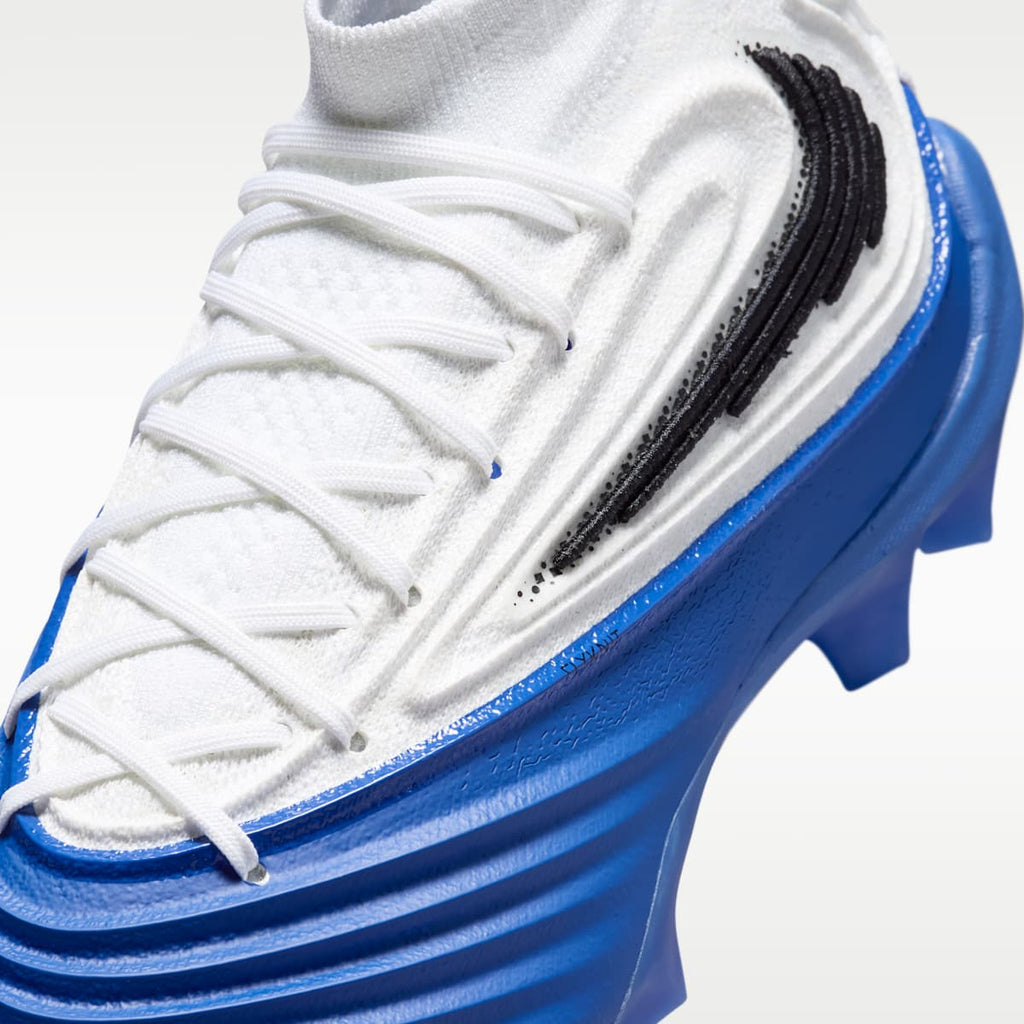 Nike Alpha Menace 5 Elite Men's Football Cleats - White/Hyper Royal/Black - Image 8