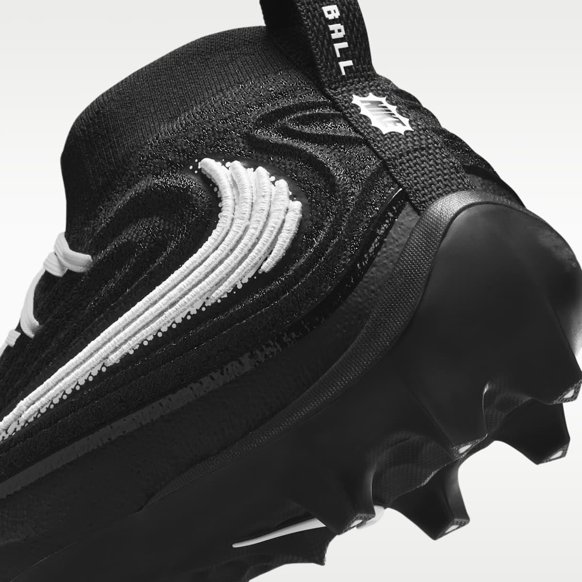 Nike Alpha Menace 5 Elite Men's Football Cleats - Black/Black/White - Image 9