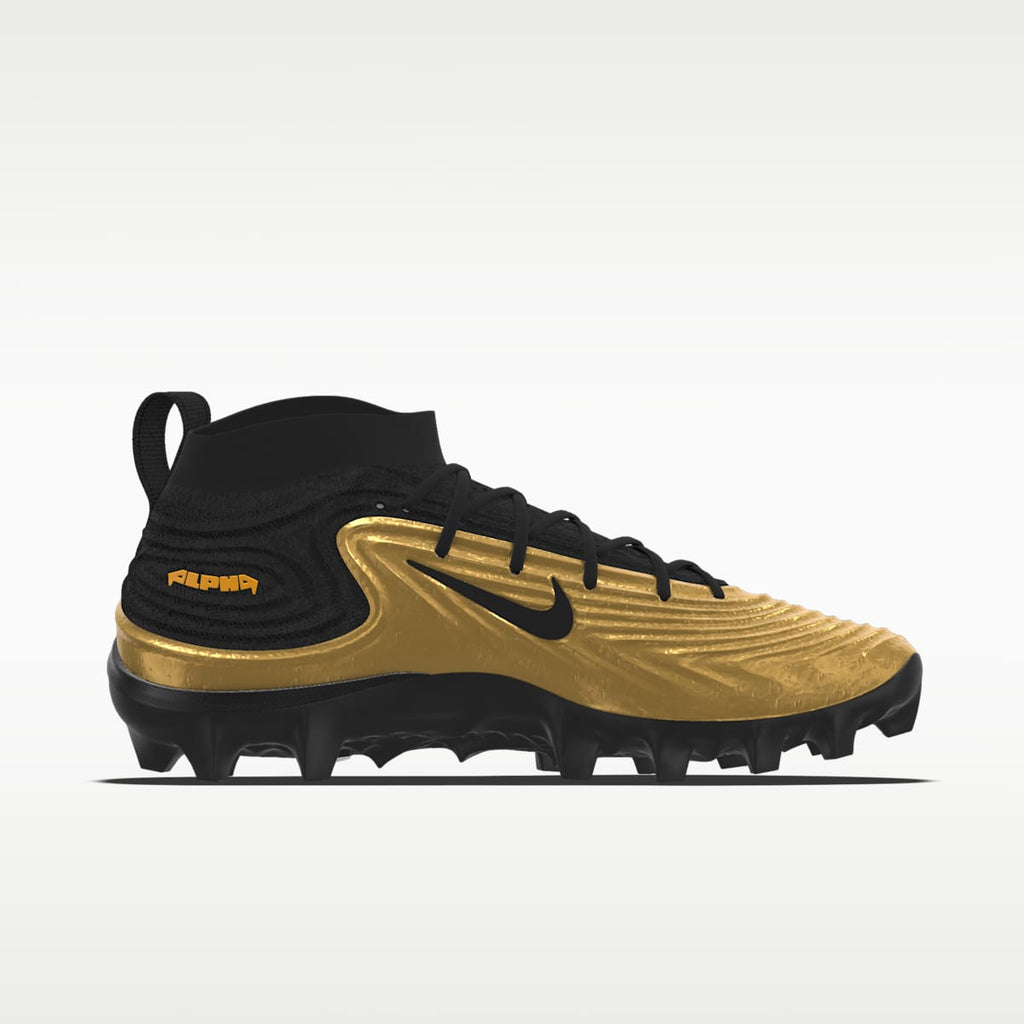 Nike Alpha Menace 5 Elite By You Custom Football Cleats - White/Multi-Color/Multi-Color - Image 3