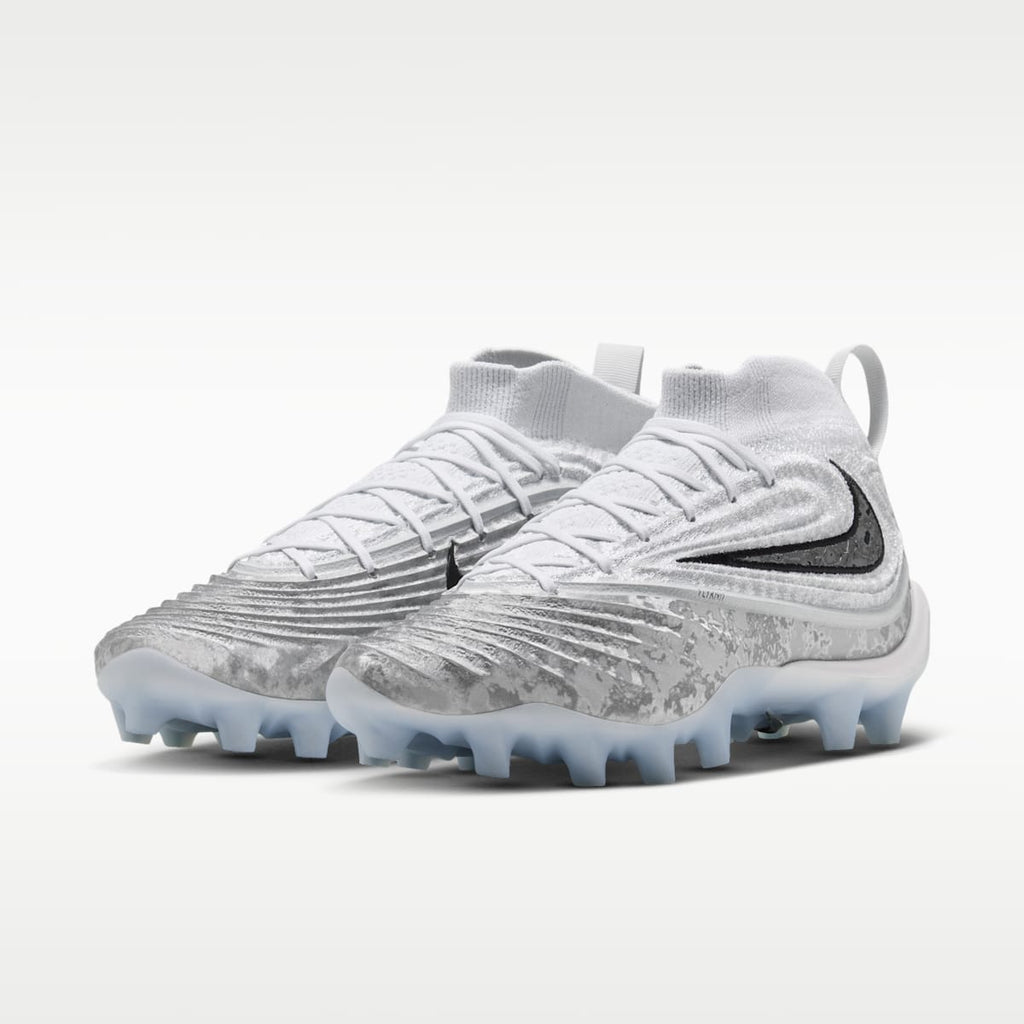 Nike Alpha Menace 5 Elite Men's Football Cleats - White/Pure Platinum/Wolf Grey/Black - Image 5