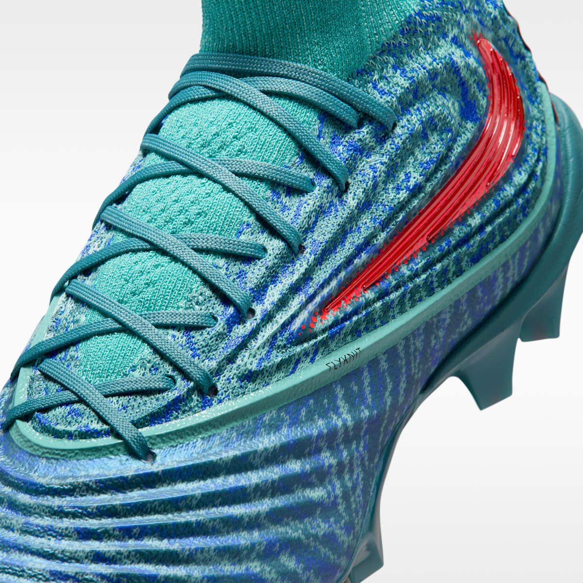 Nike Alpha Menace 5 Elite Men's Football Cleats - Mineral Teal/Washed Teal/Racer Blue/Bright Crimson - Image 8