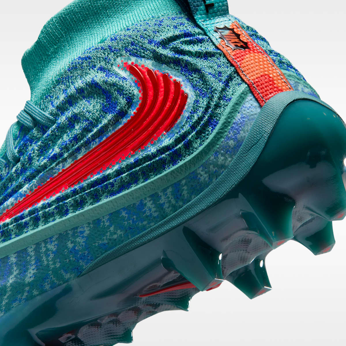 Nike Alpha Menace 5 Elite Men's Football Cleats - Mineral Teal/Washed Teal/Racer Blue/Bright Crimson - Image 9