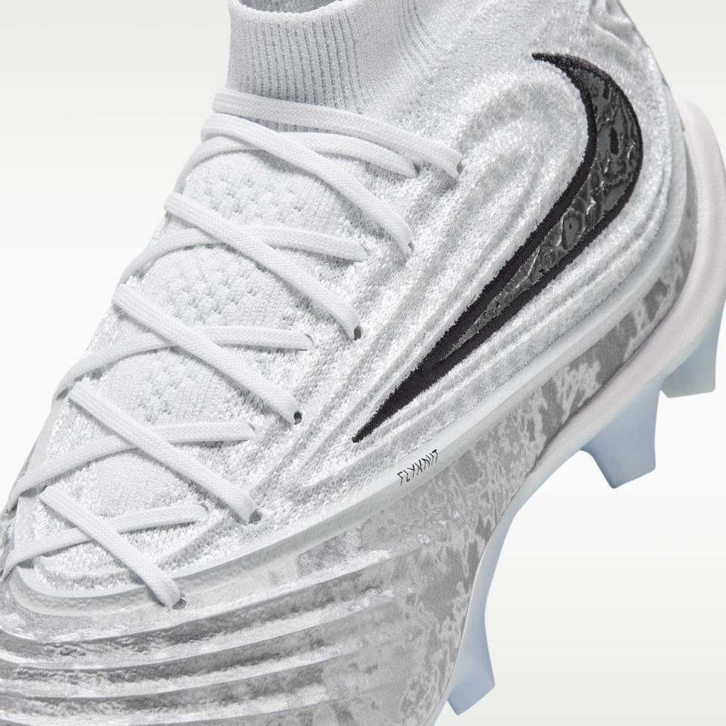 Nike Alpha Menace 5 Elite Men's Football Cleats - White/Pure Platinum/Wolf Grey/Black - Image 8
