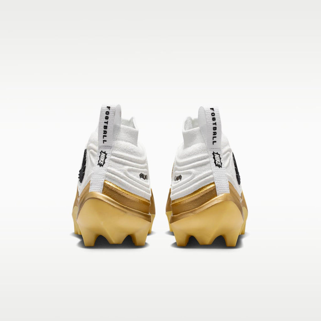 Nike Alpha Menace 5 Elite Men's Football Cleats - White/Metallic Gold/Black - Image 6