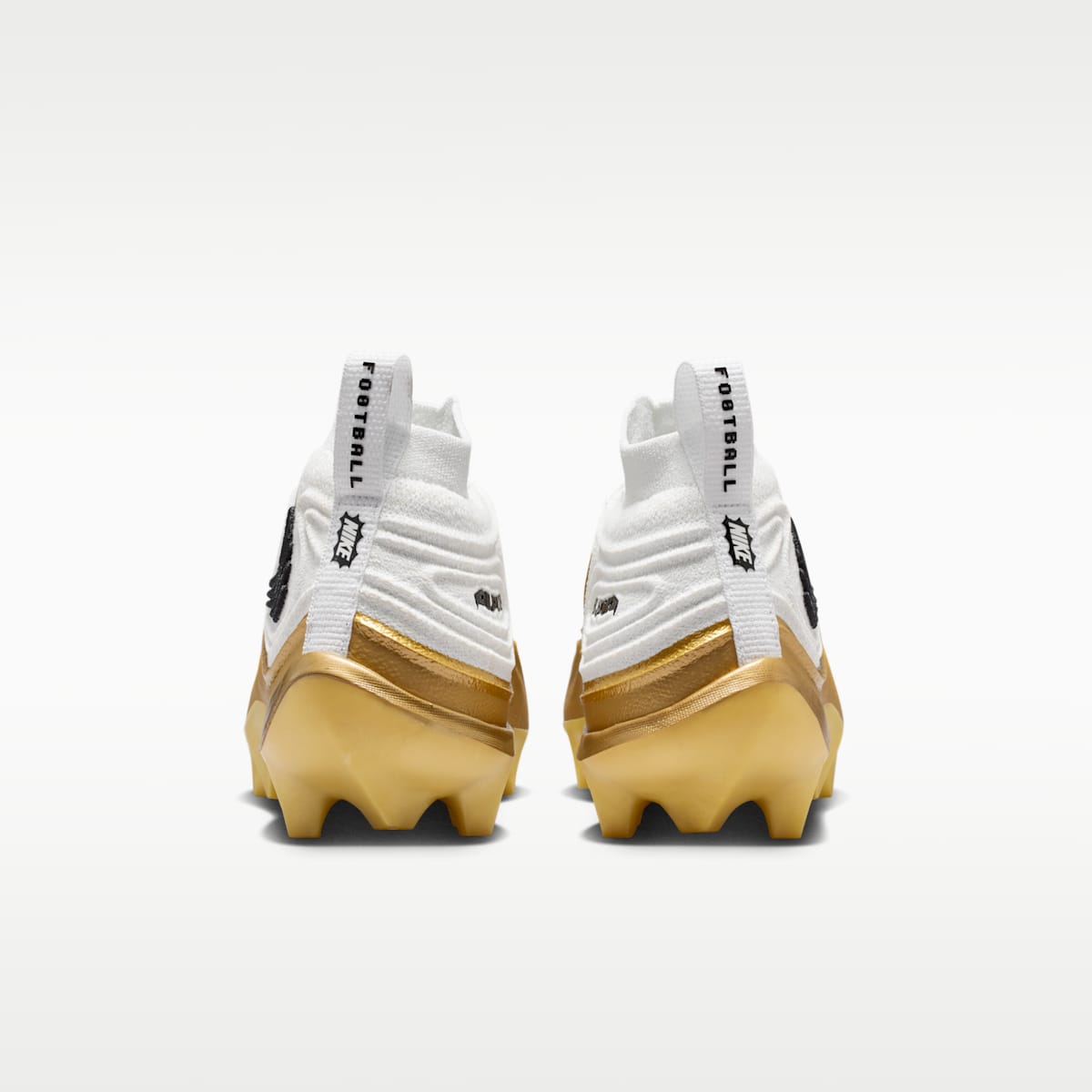 Nike Alpha Menace 5 Elite Men's Football Cleats - White/Metallic Gold/Black - Image 6