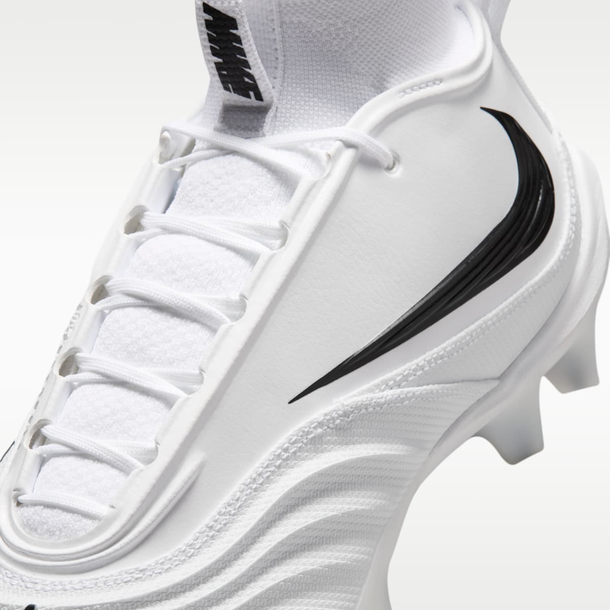 Nike Alpha Menace 5 Pro Men's Football Cleats - White/White/Black - Image 8