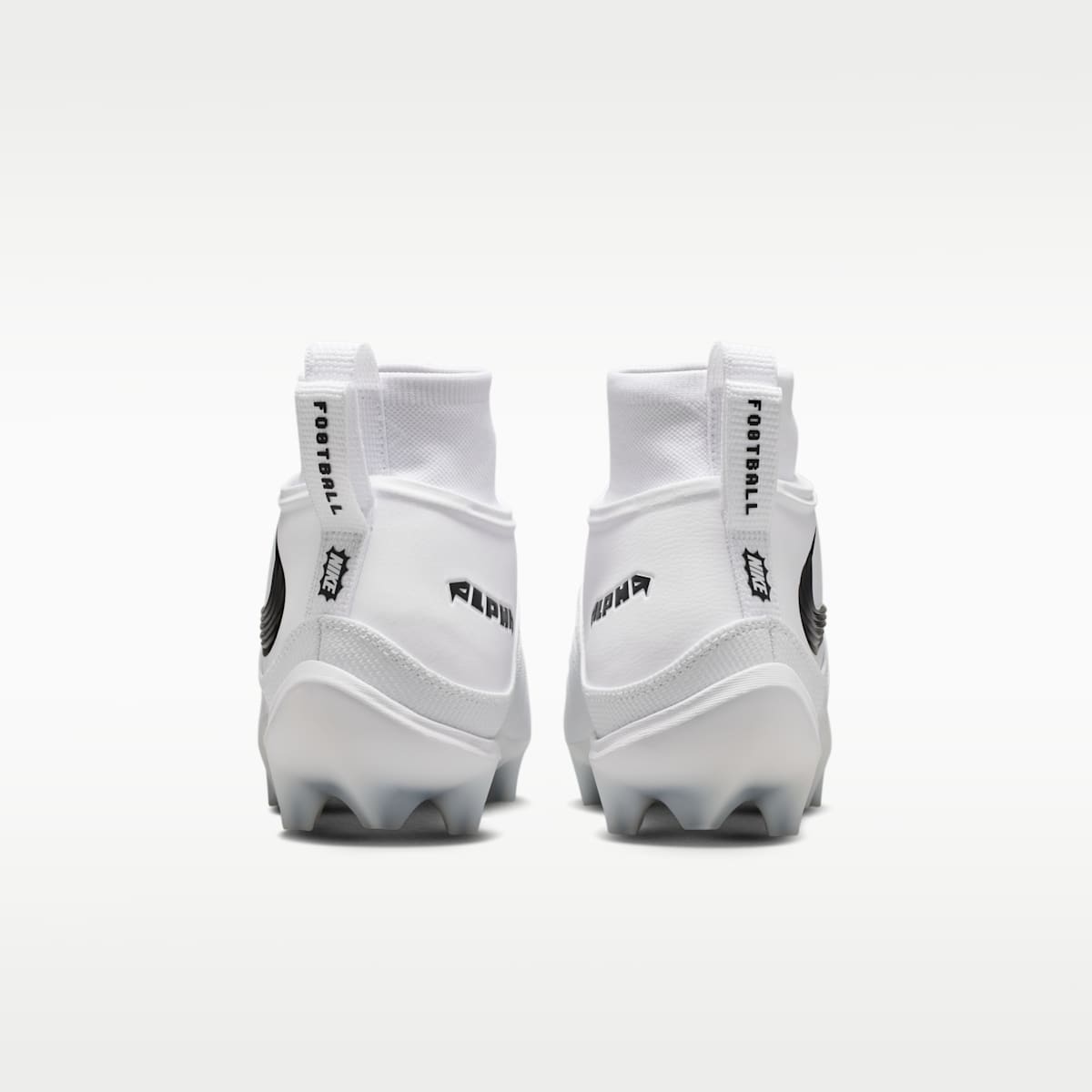 Nike Alpha Menace 5 Pro Men's Football Cleats - White/White/Black - Image 6