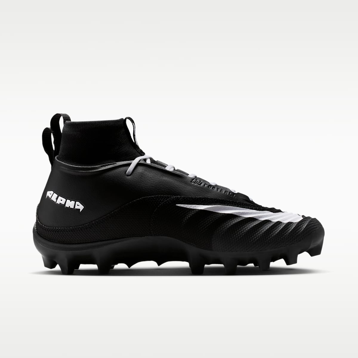 Nike Alpha Menace 5 Pro Men's Football Cleats - Black/Black/White - Image 3