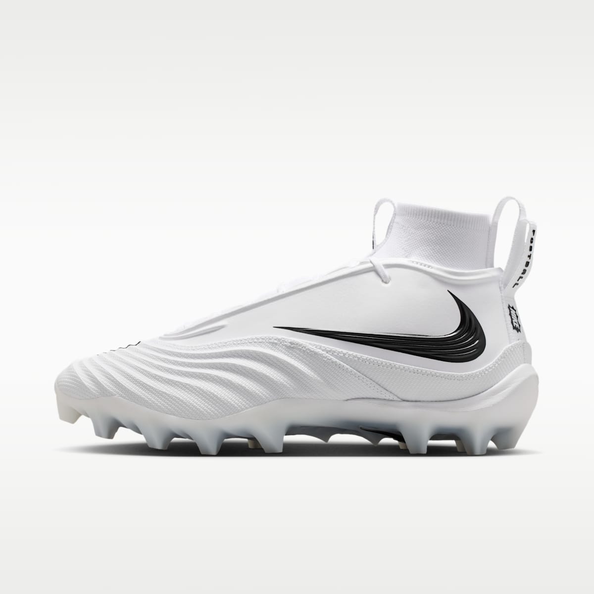 Nike Alpha Menace 5 Pro Men's Football Cleats - White/White/Black - Image 1