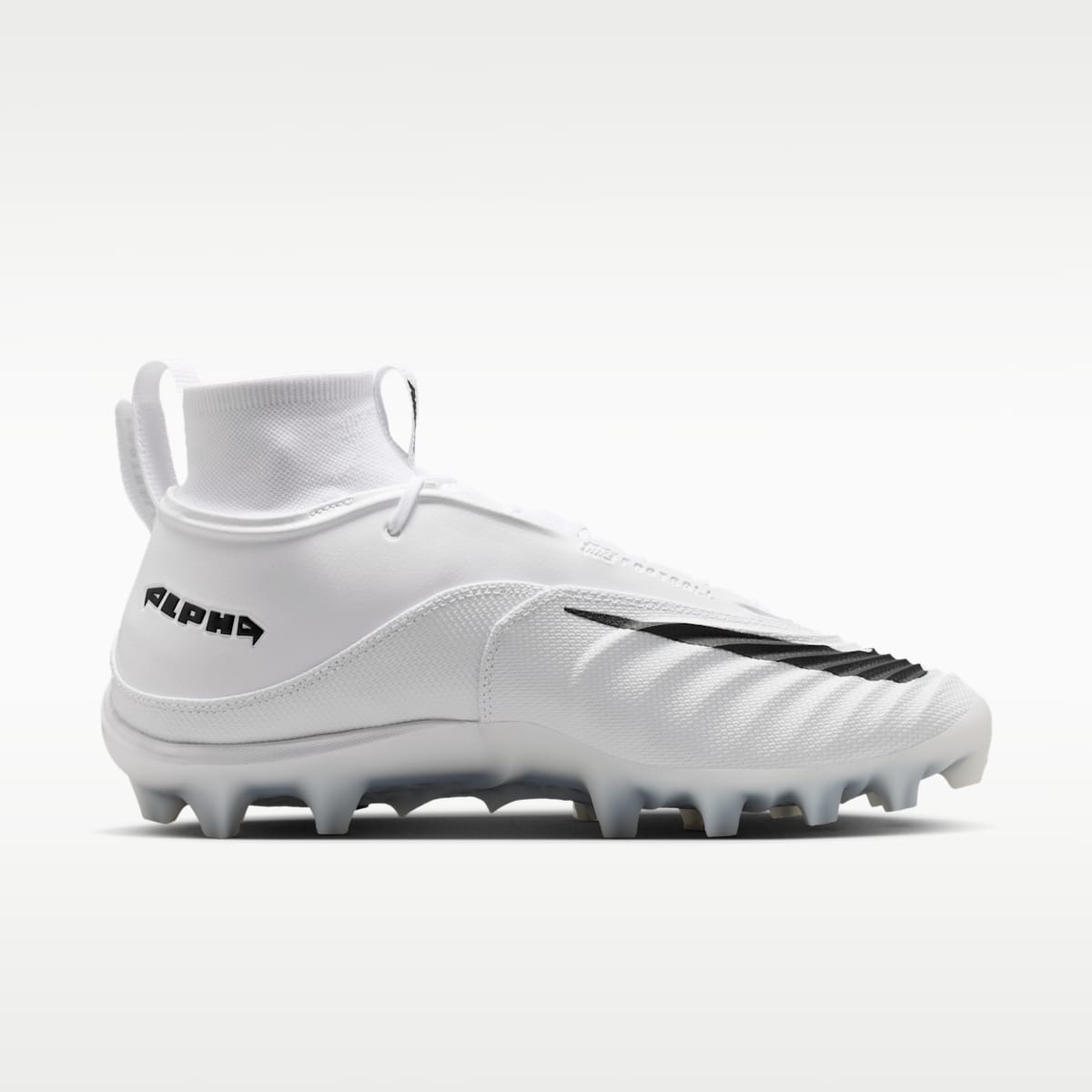 Nike Alpha Menace 5 Pro Men's Football Cleats - White/White/Black - Image 3