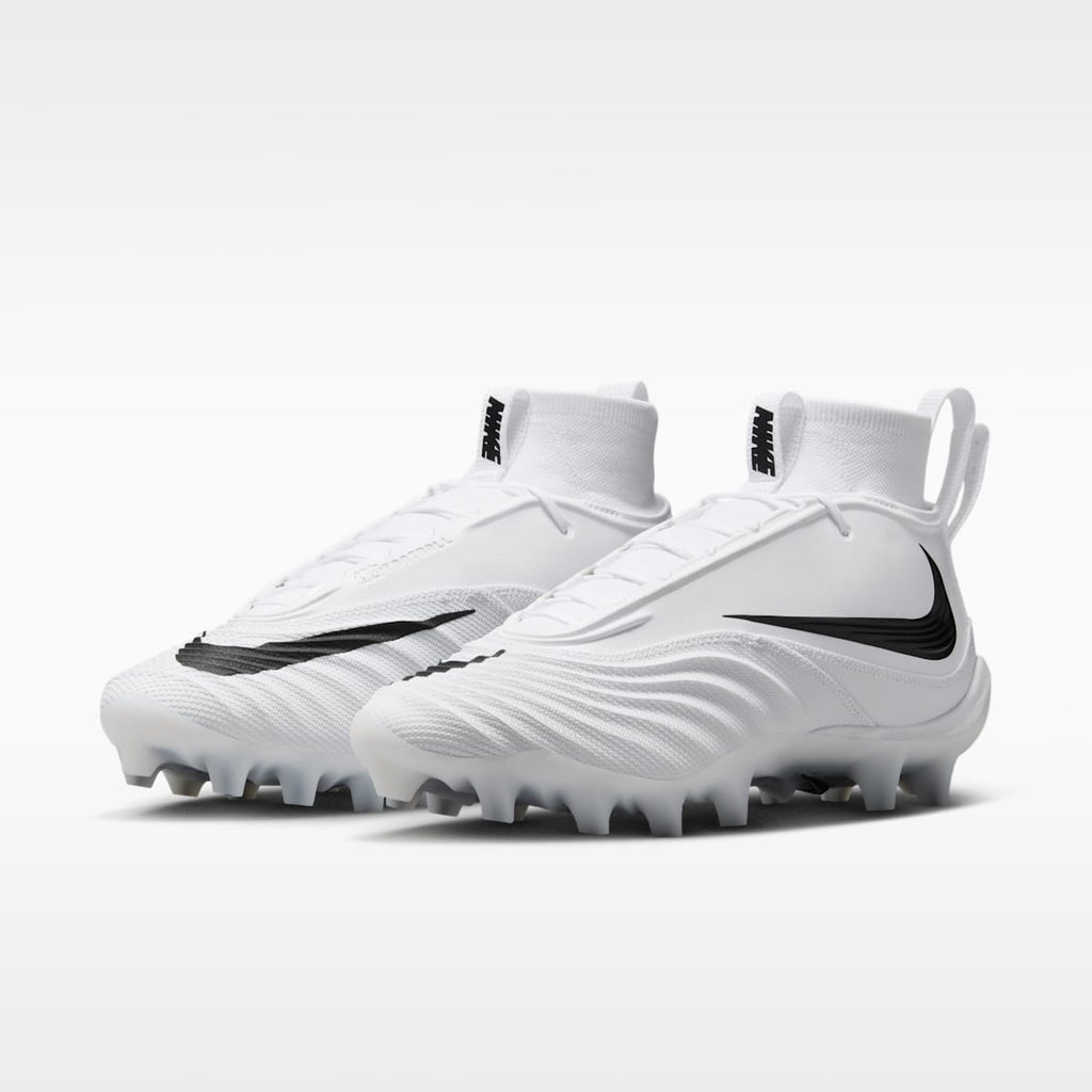 Nike Alpha Menace 5 Pro Men's Football Cleats - White/White/Black - Image 5