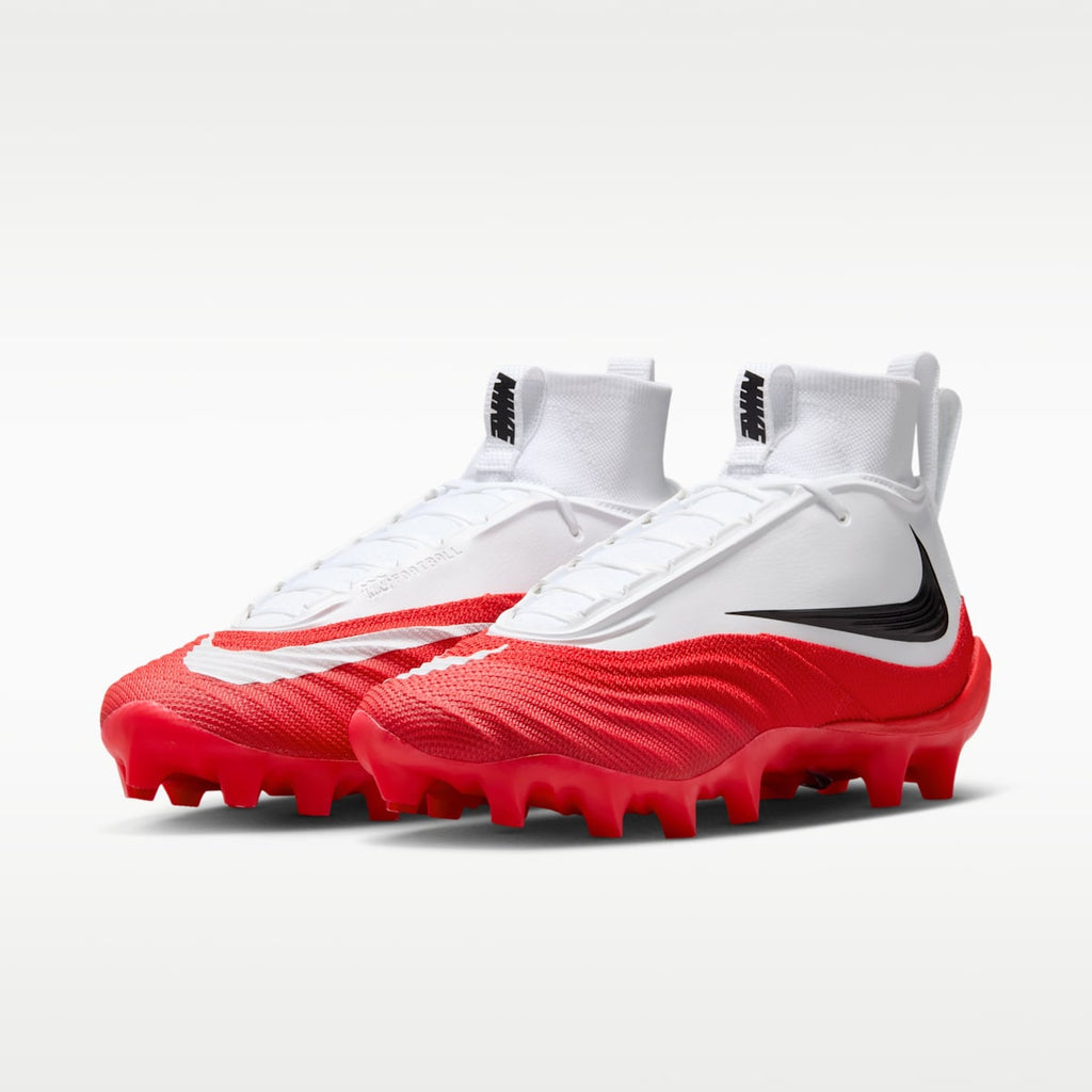 Nike Alpha Menace 5 Pro Men's Football Cleats - White/University Red - Image 5