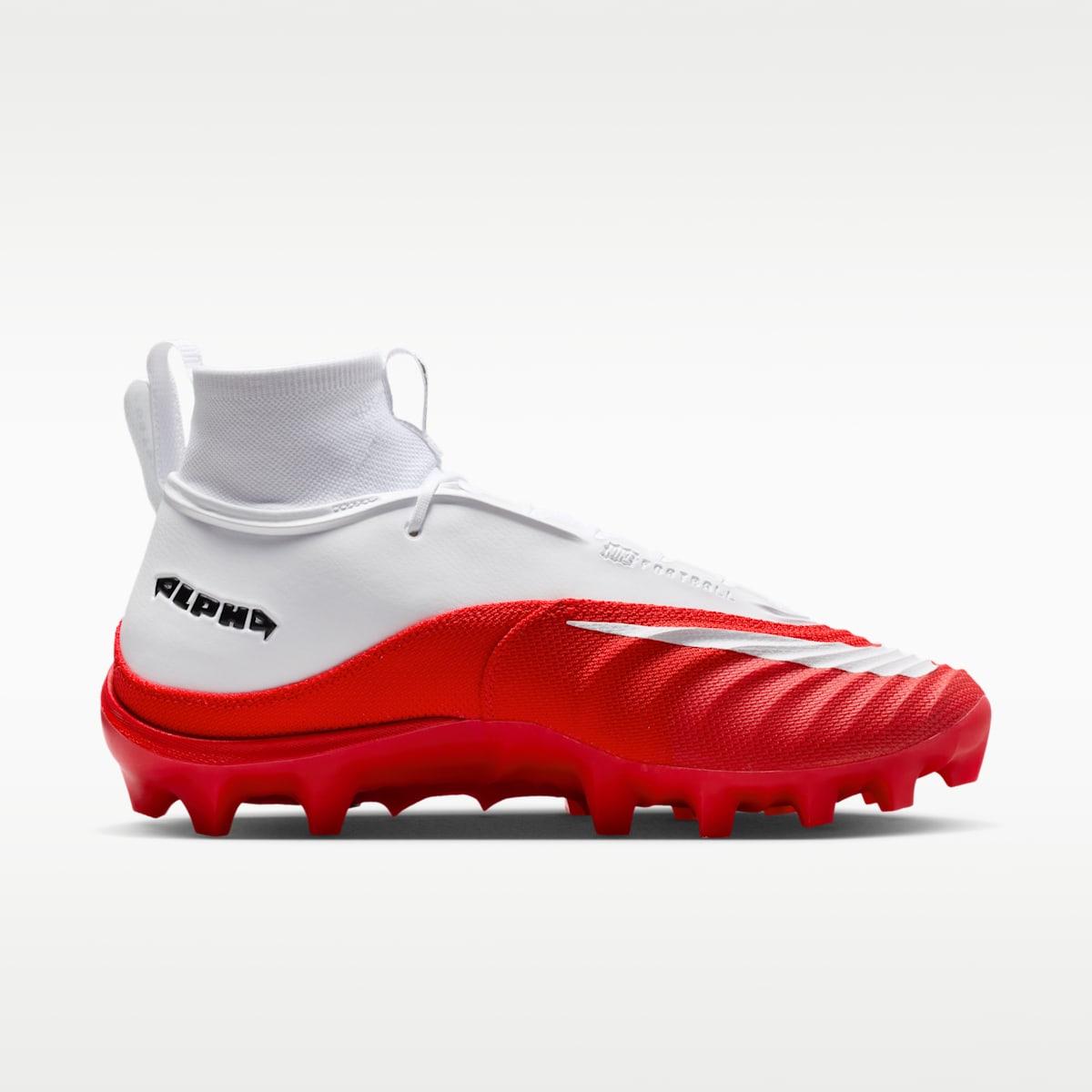 Nike Alpha Menace 5 Pro Men's Football Cleats - White/University Red - Image 3