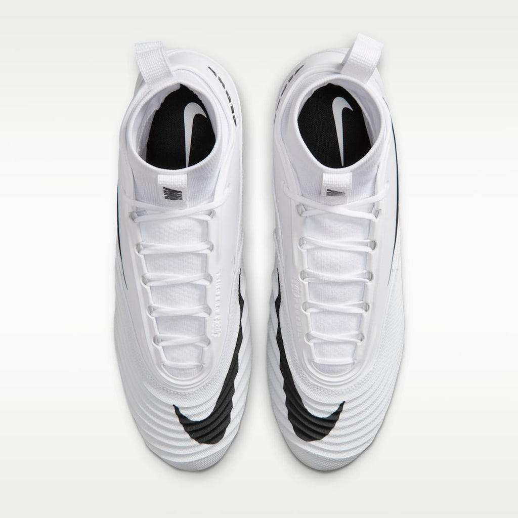 Nike Alpha Menace 5 Pro Men's Football Cleats - White/White/Black - Image 4