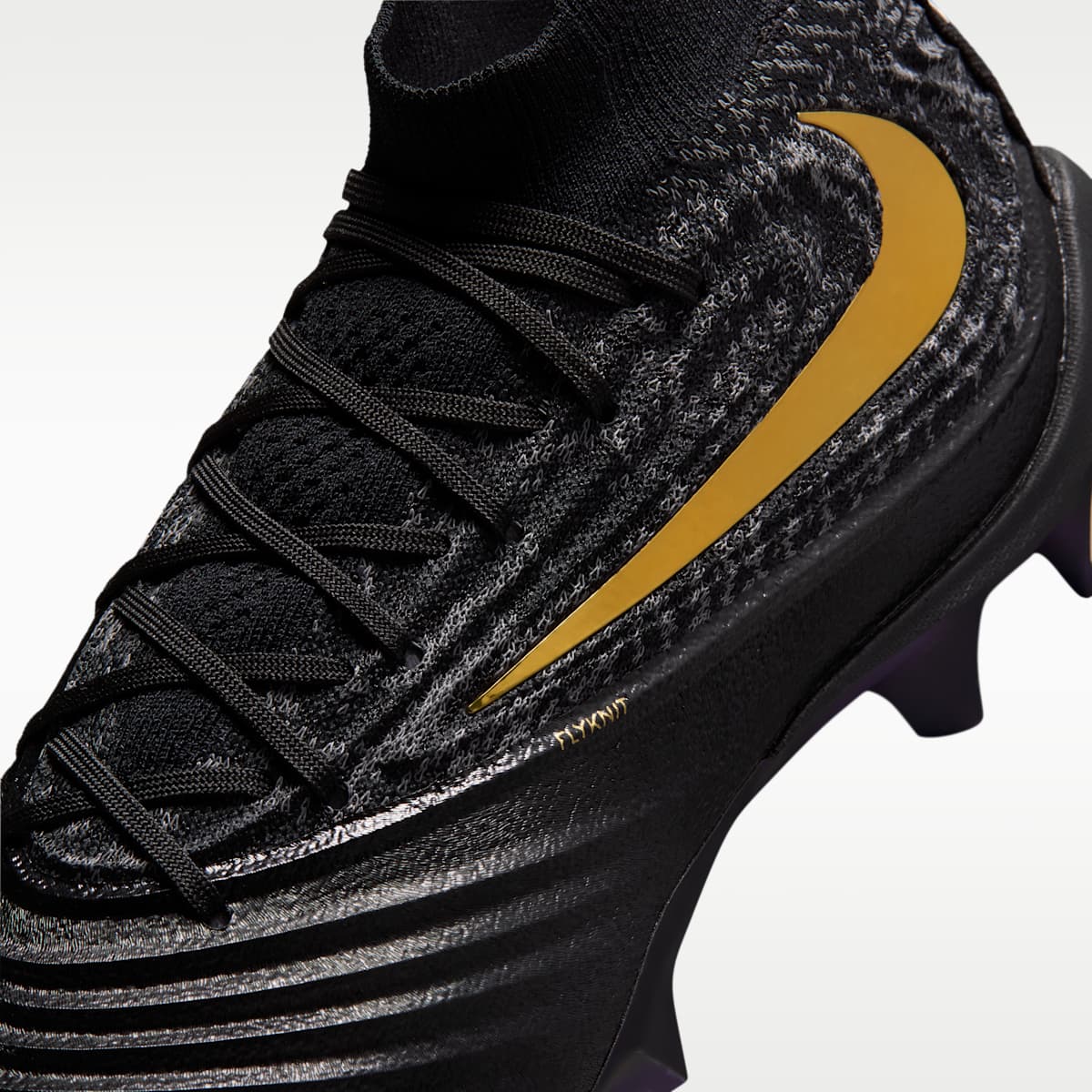 Nike Alpha Menace Elite 5 "Saquon Barkley" Football Cleats - Black/Black/Metallic Gold - Image 8