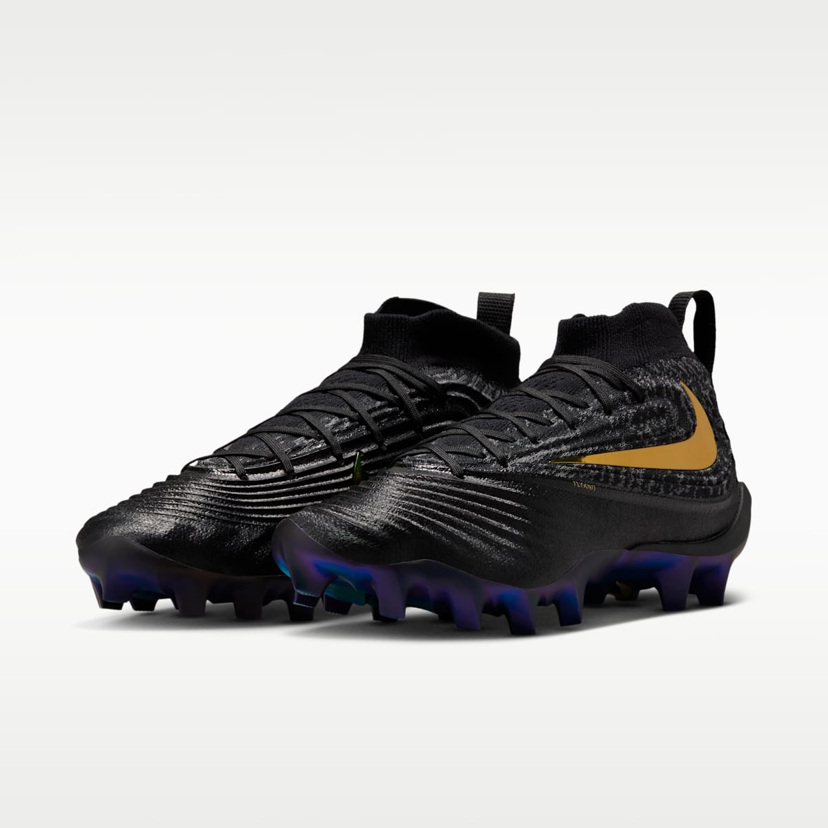 Nike Alpha Menace Elite 5 "Saquon Barkley" Football Cleats - Black/Black/Metallic Gold - Image 5