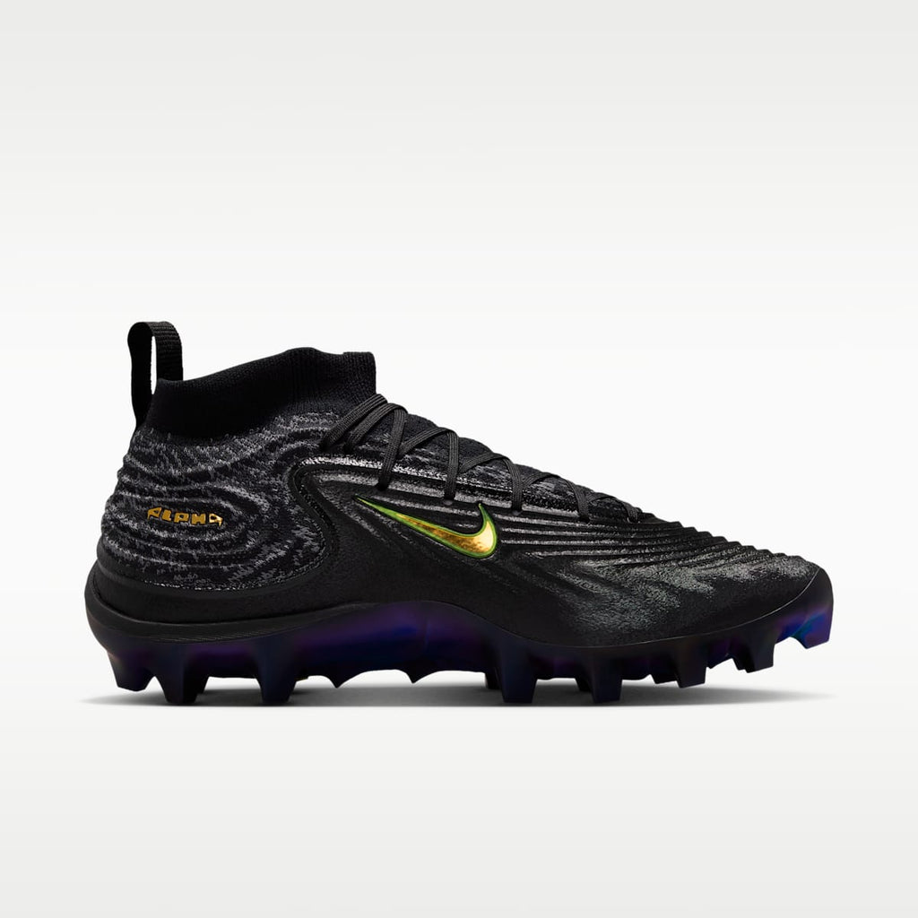 Nike Alpha Menace Elite 5 "Saquon Barkley" Football Cleats - Black/Black/Metallic Gold - Image 3