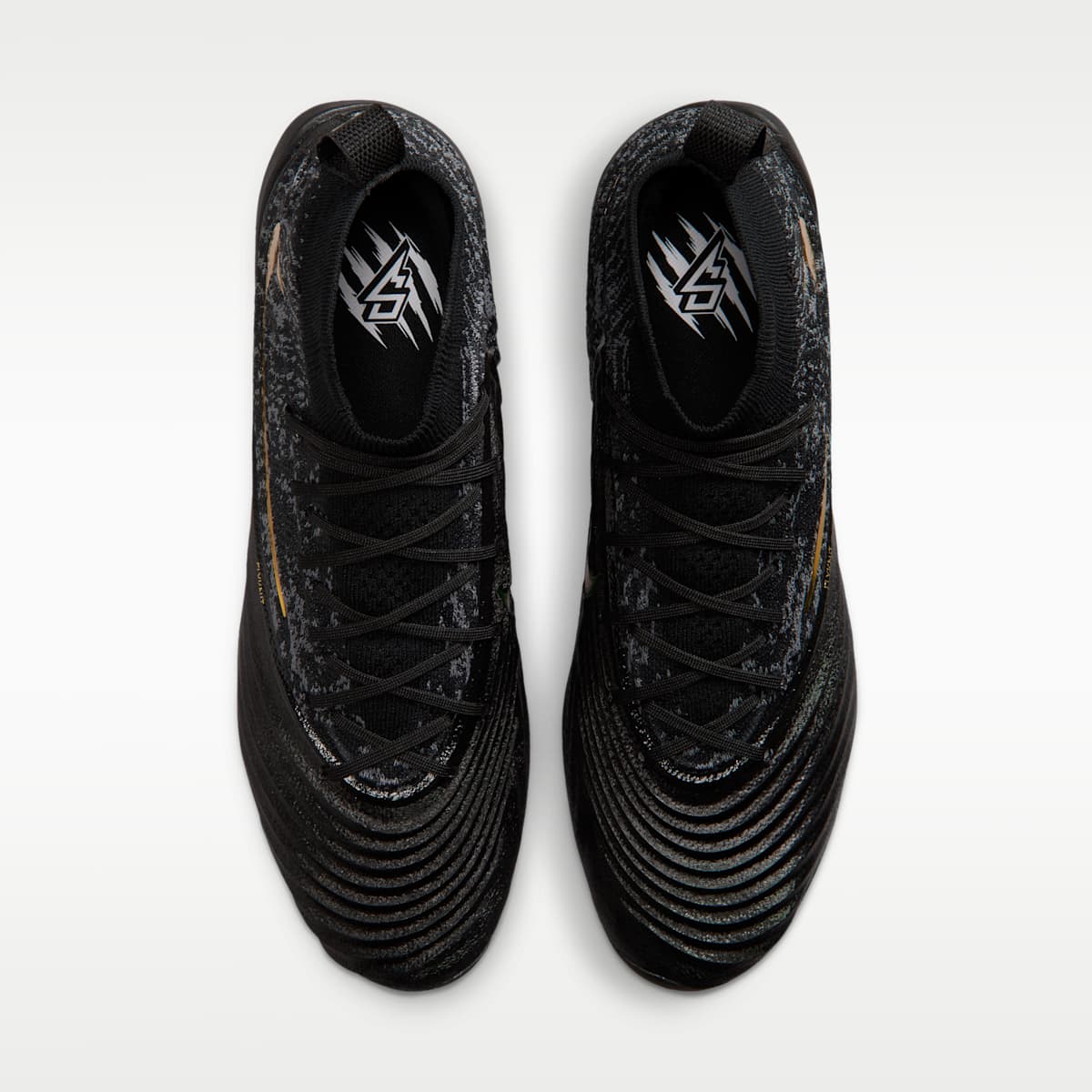 Nike Alpha Menace Elite 5 "Saquon Barkley" Football Cleats - Black/Black/Metallic Gold - Image 4