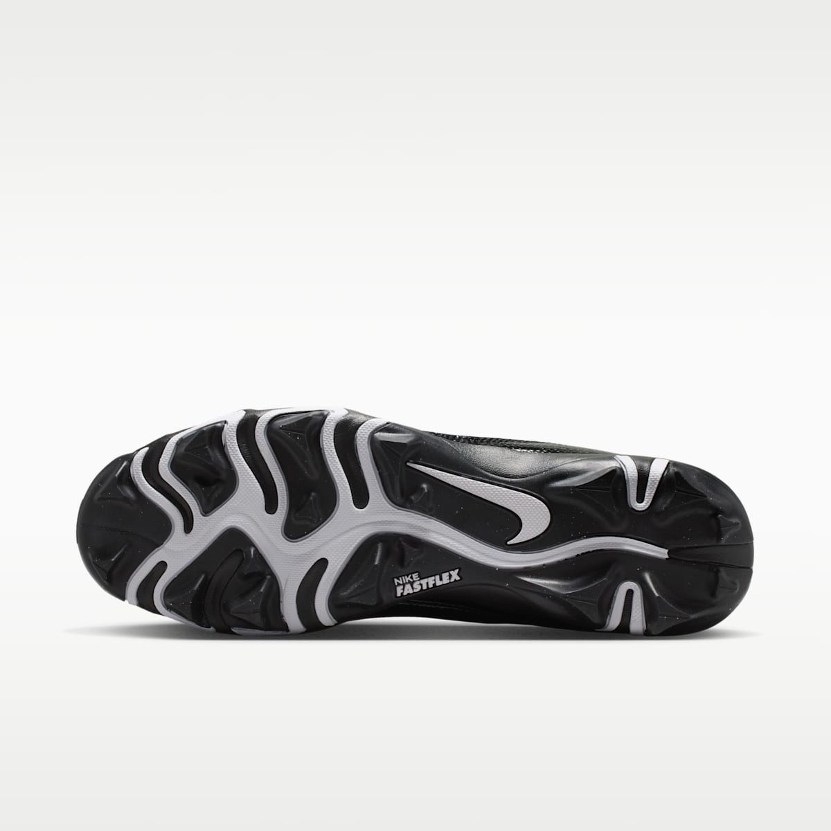 Nike Alpha Menace 4 Shark Football Cleats - Black/Black/White - Image 2
