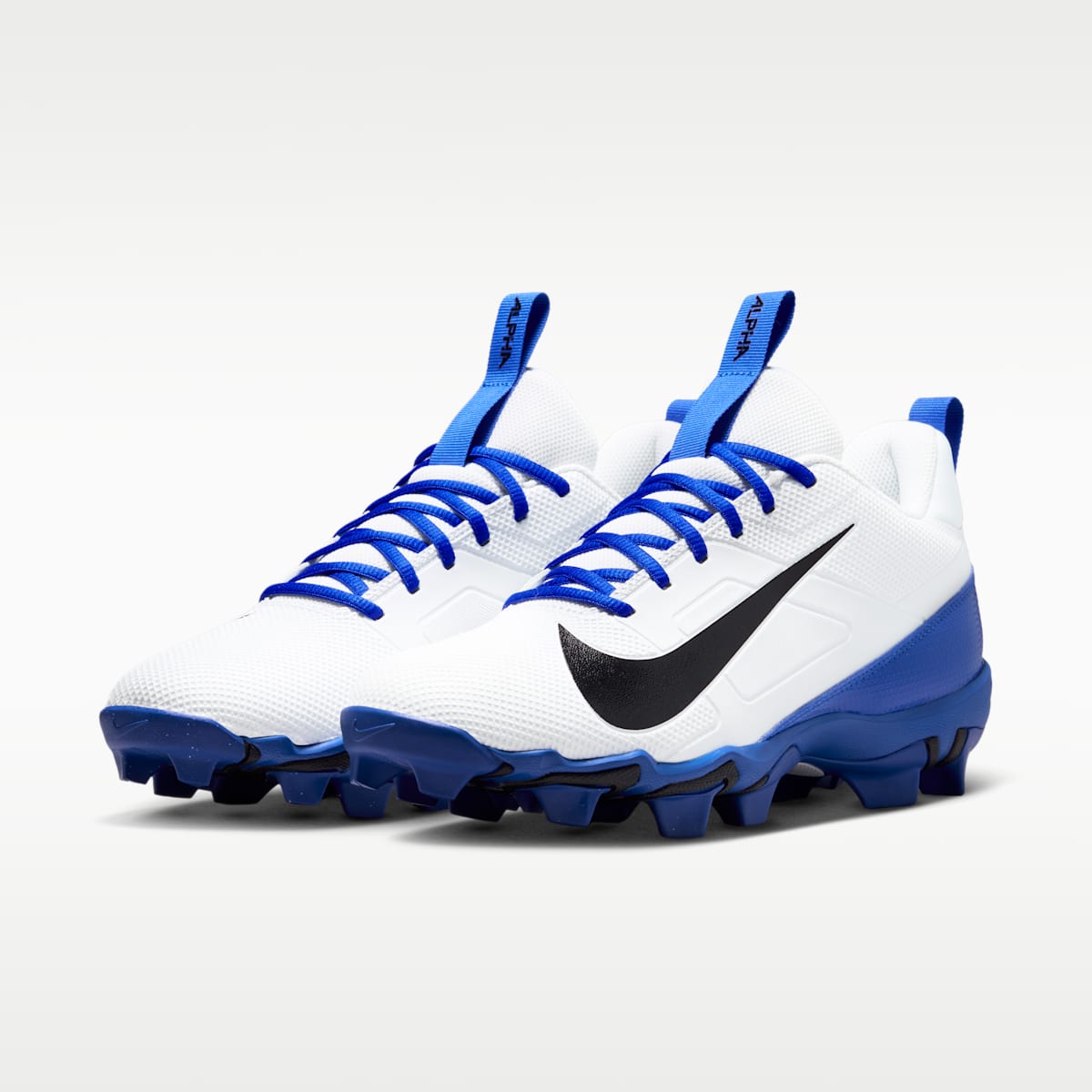 Women's Nike Alpha Menace 4 Shark Football Cleats - White/Hyper Royal/Black