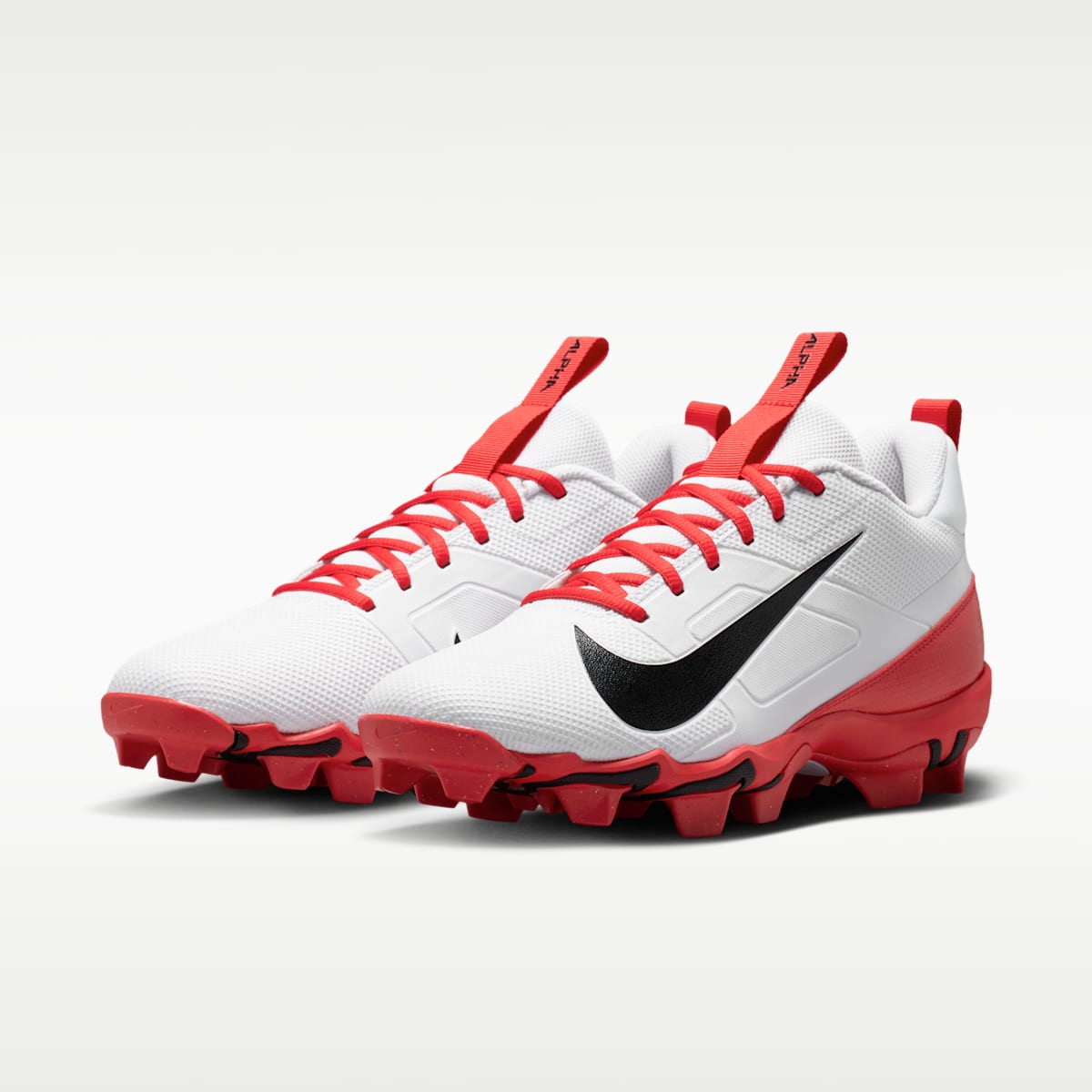 Women's Nike Alpha Menace 4 Shark Football Cleats - White/University Red/Black