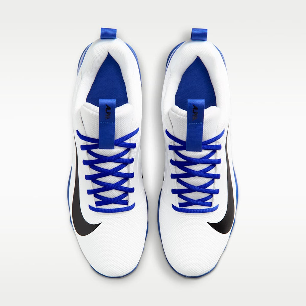Nike Alpha Menace 4 Shark Football Cleats - White/Hyper Royal/Black - Image 4