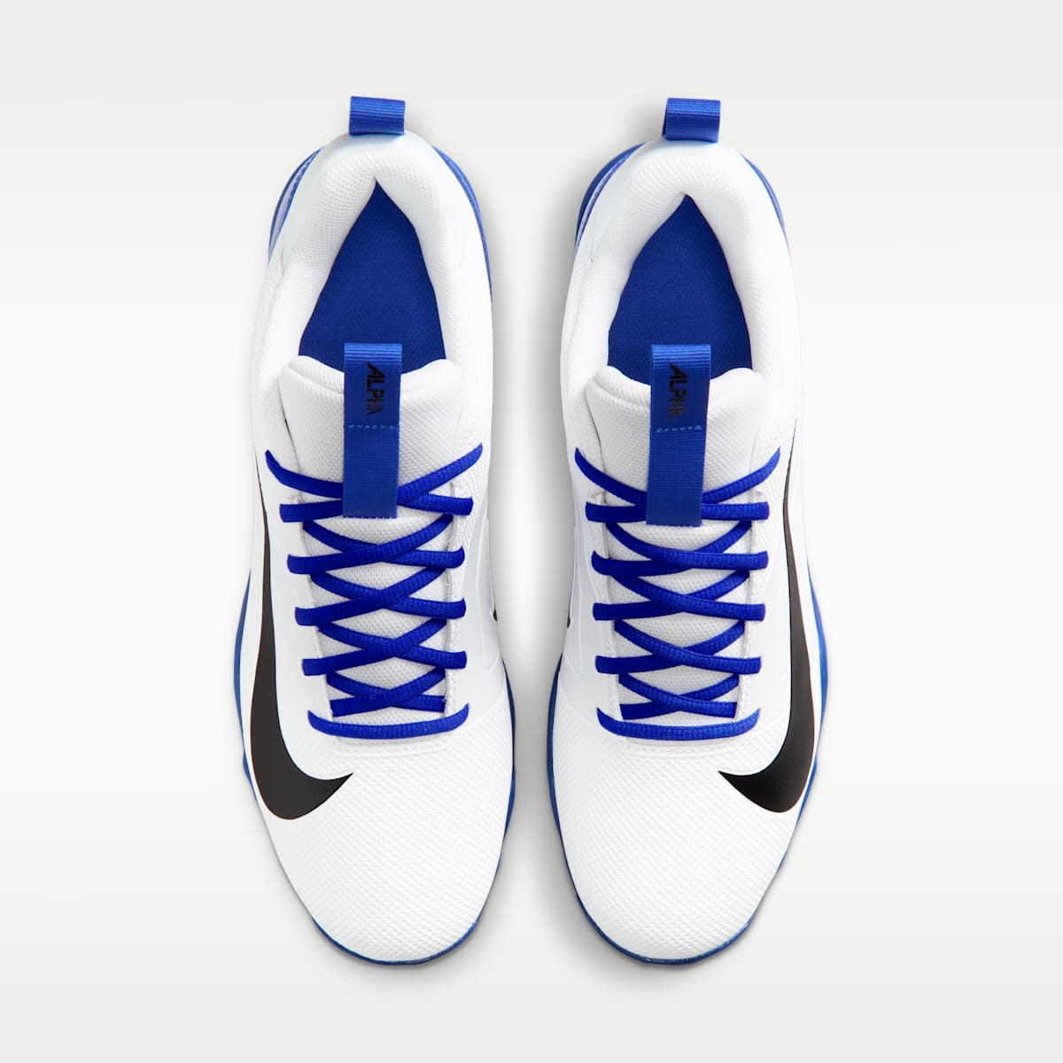 Nike Alpha Menace 4 Shark Football Cleats - White/Hyper Royal/Black - Image 4