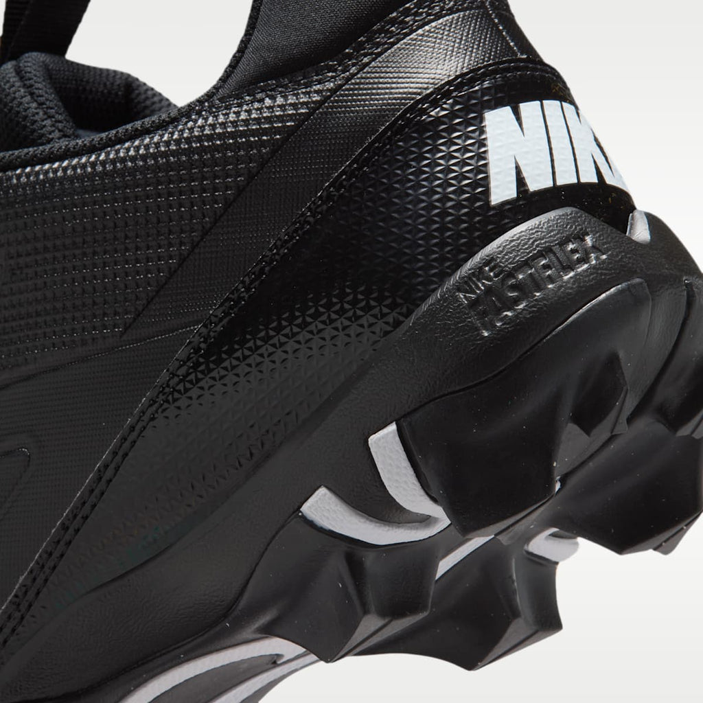 Nike Alpha Menace 4 Shark Football Cleats - Black/Black/White - Image 9