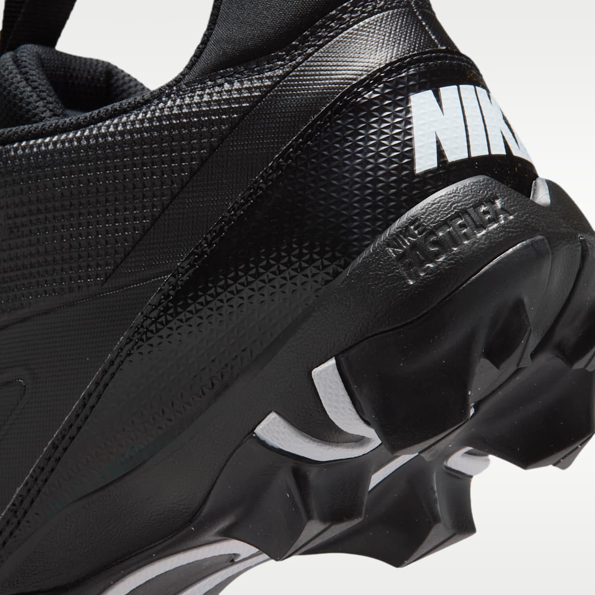 Nike Alpha Menace 4 Shark Football Cleats - Black/Black/White - Image 9