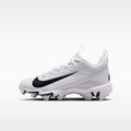 Nike Alpha Menace 4 Shark Big Kids' Football Cleats - White/White/Black