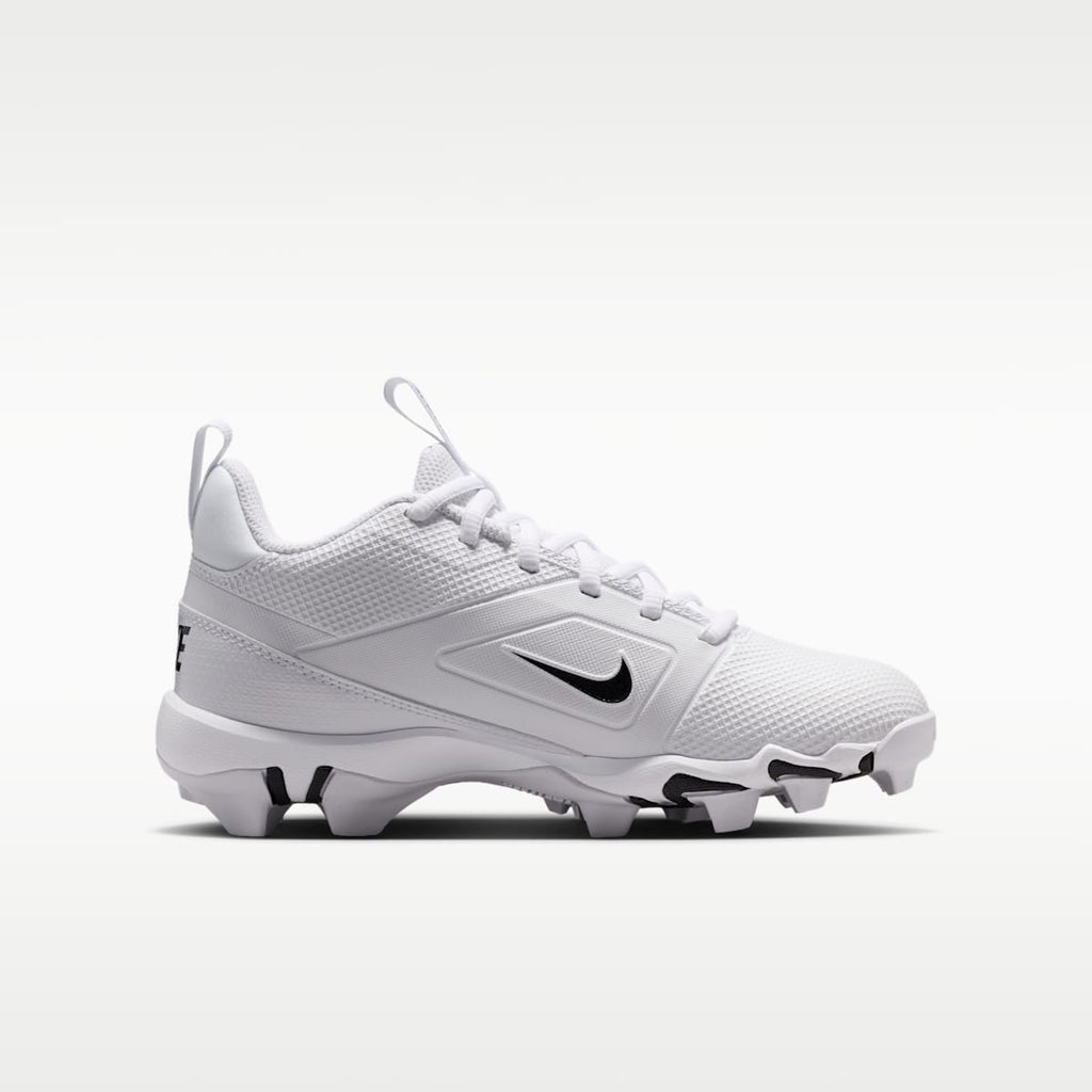 Nike Alpha Menace 4 Shark Big Kids' Football Cleats - White/White/Black