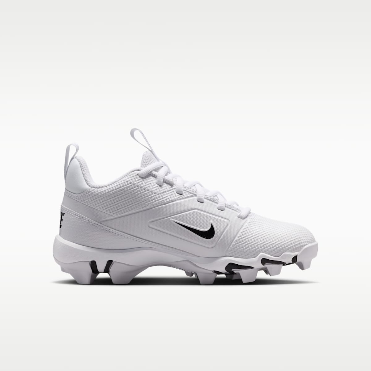 Nike Alpha Menace 4 Shark Big Kids' Football Cleats - White/White/Black
