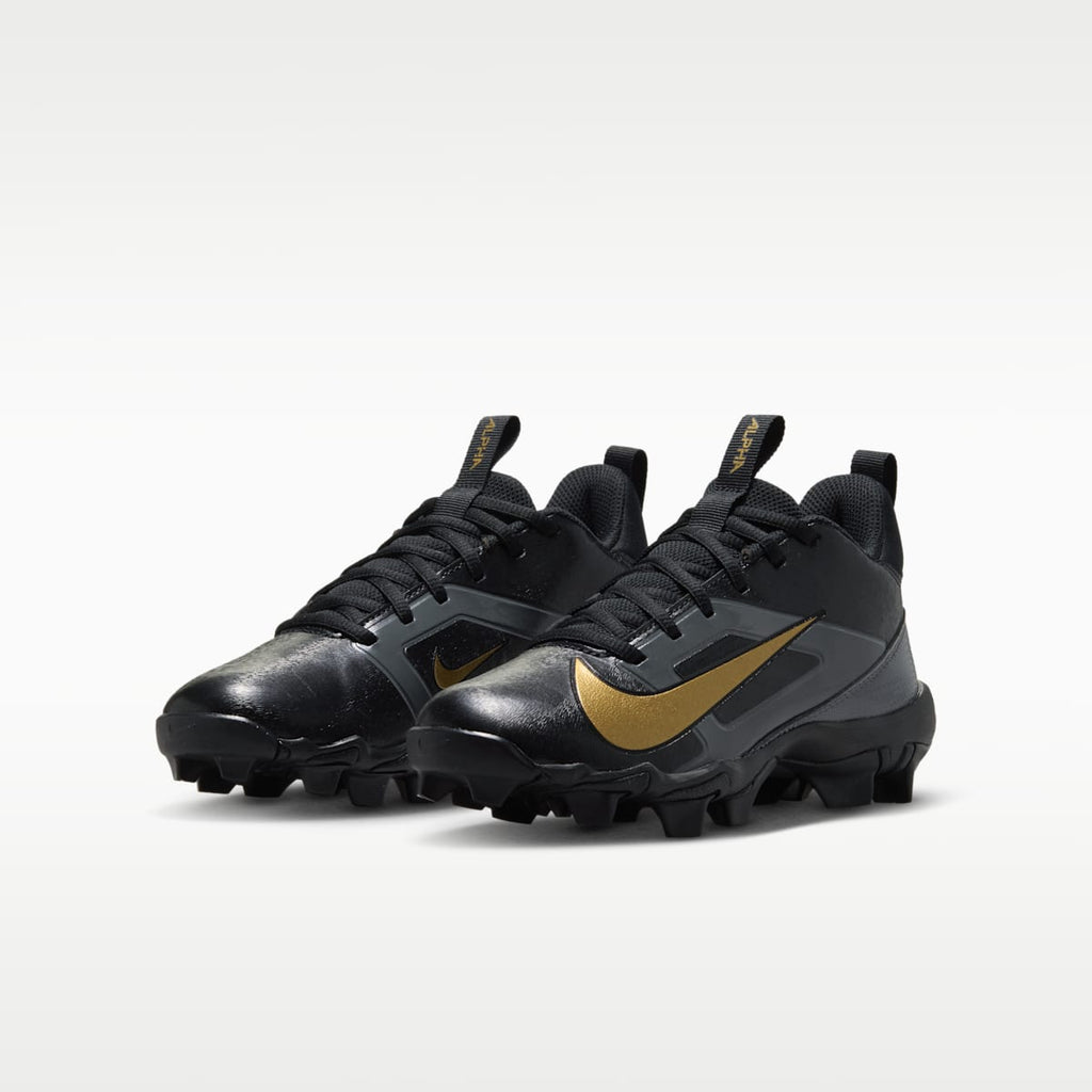 Nike Alpha Menace Shark "Saquon Barkley" Big Kids' Football Cleats - Black/Dark Grey/White/Metallic Gold