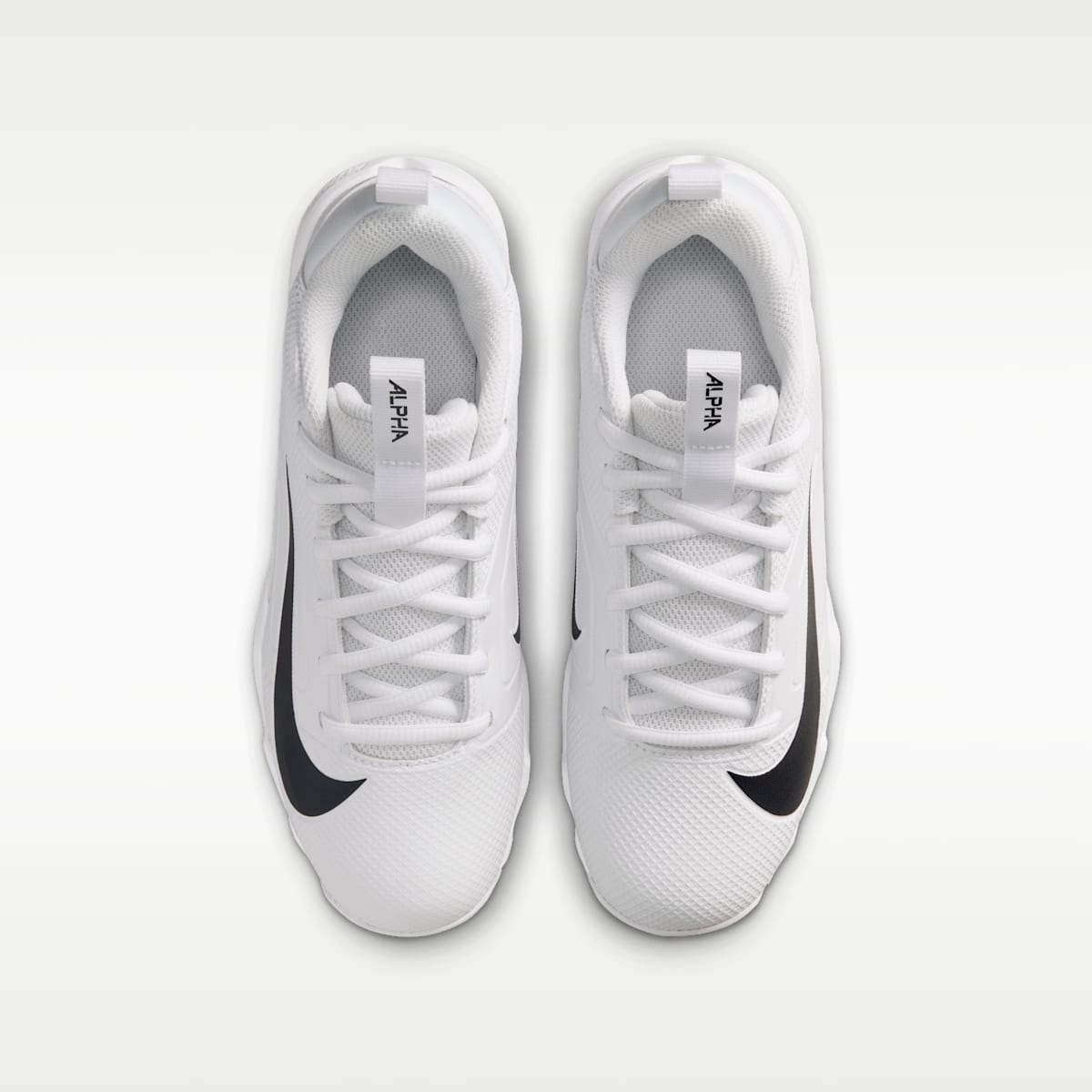 Nike Alpha Menace 4 Shark Big Kids' Football Cleats - White/White/Black