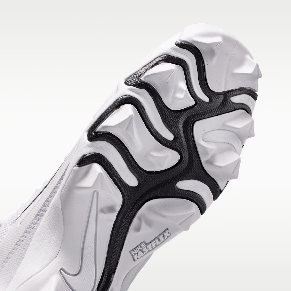 Nike Alpha Menace 4 Shark Big Kids' Football Cleats - White/White/Black