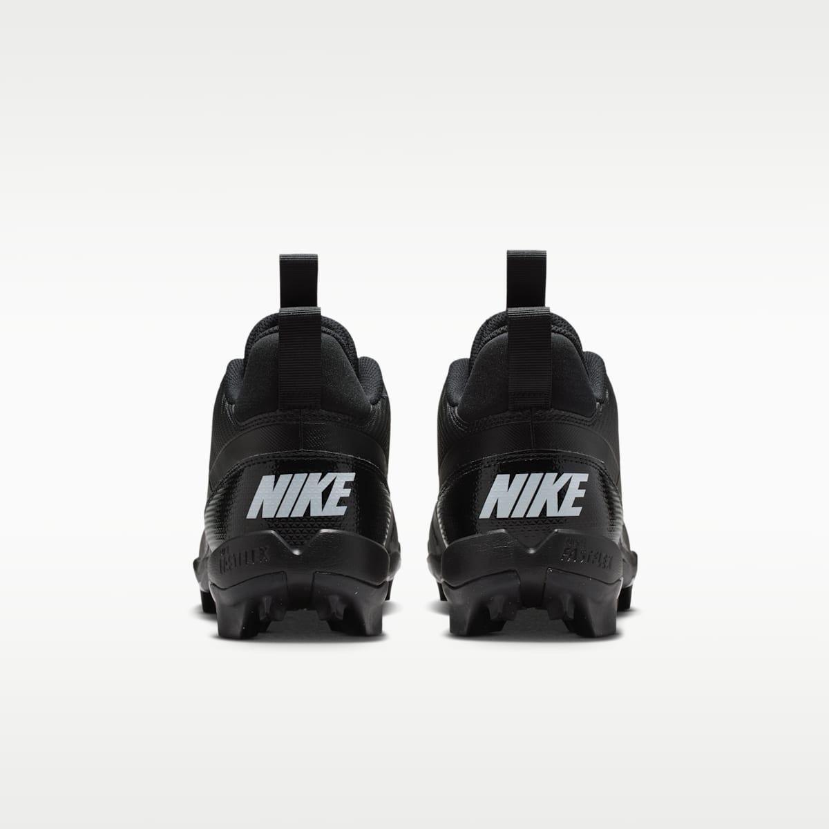 Nike Alpha Menace 4 Shark Football Cleats - Black/Black/White - Image 6