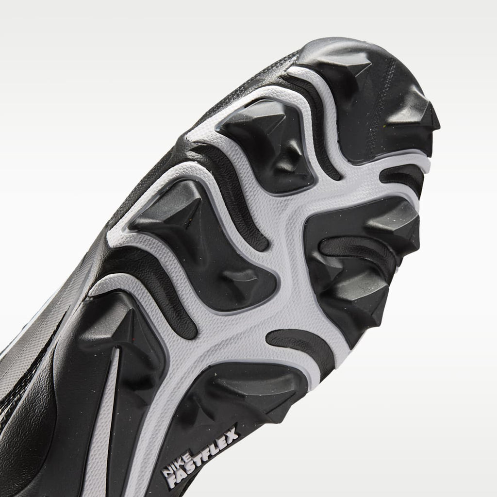 Nike Alpha Menace 4 Shark Football Cleats - Black/Black/White - Image 7