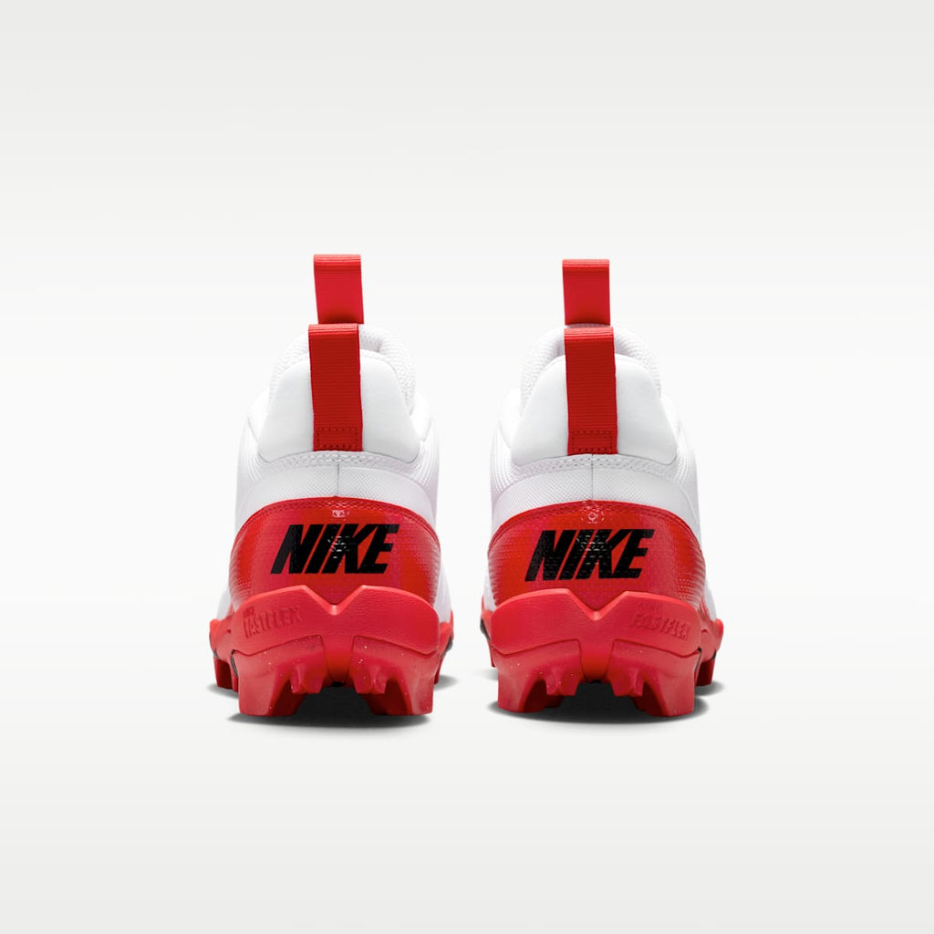 Nike Alpha Menace 4 Shark Football Cleats - White/University Red/Black - Image 6