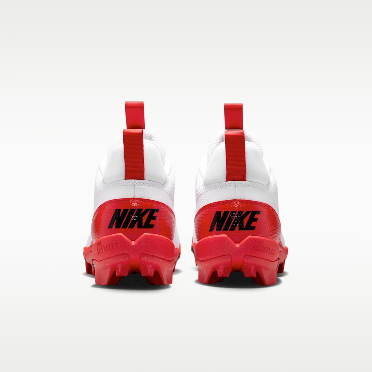 Nike Alpha Menace 4 Shark Football Cleats - White/University Red/Black - Image 6