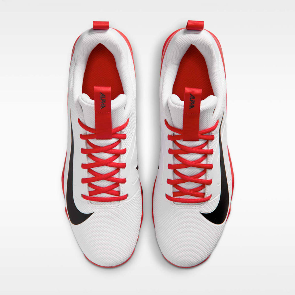 Women's Nike Alpha Menace 4 Shark Football Cleats - White/University Red/Black