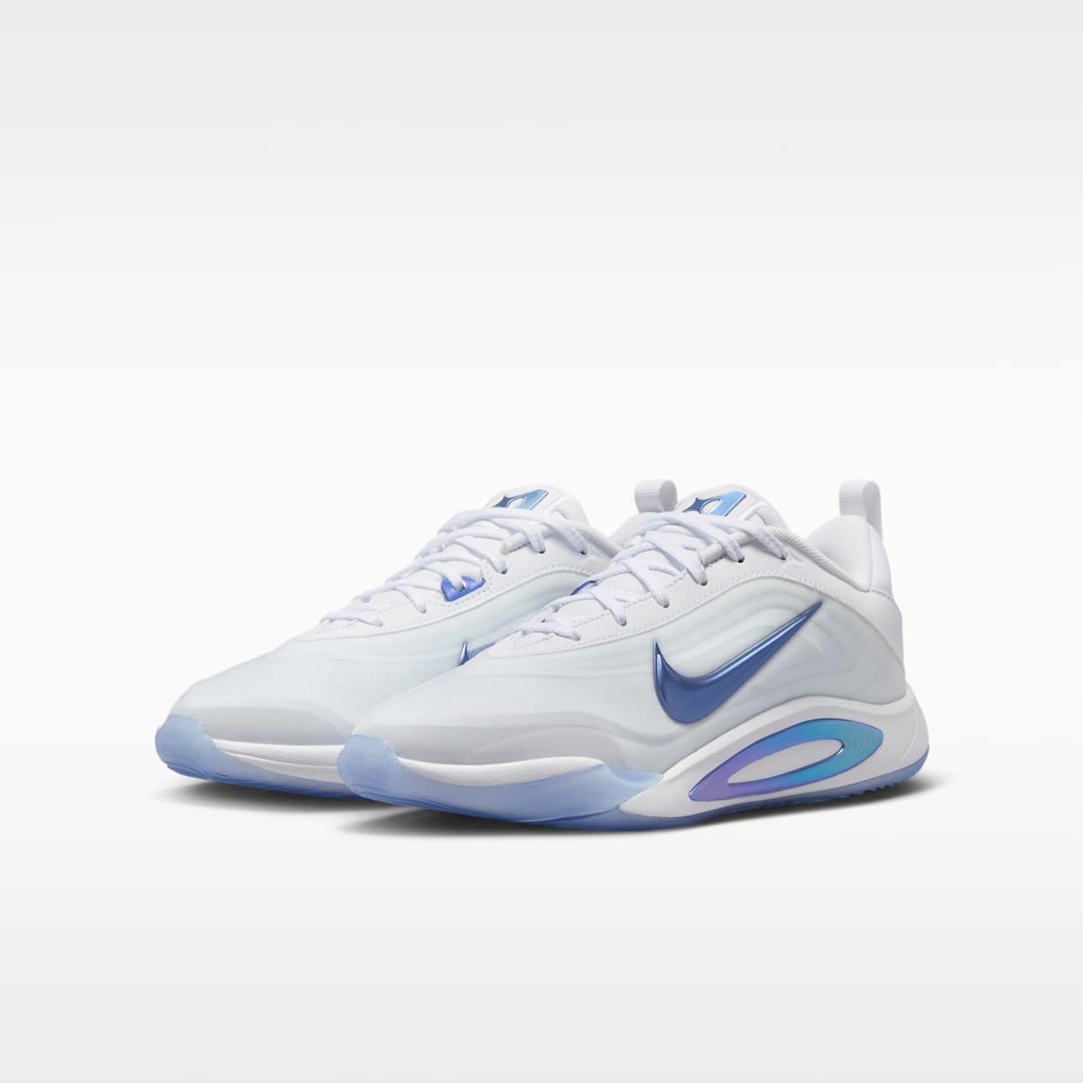 A'One "Blue Ice" Big Kids' Basketball Shoes - White/Football Grey/Sapphire