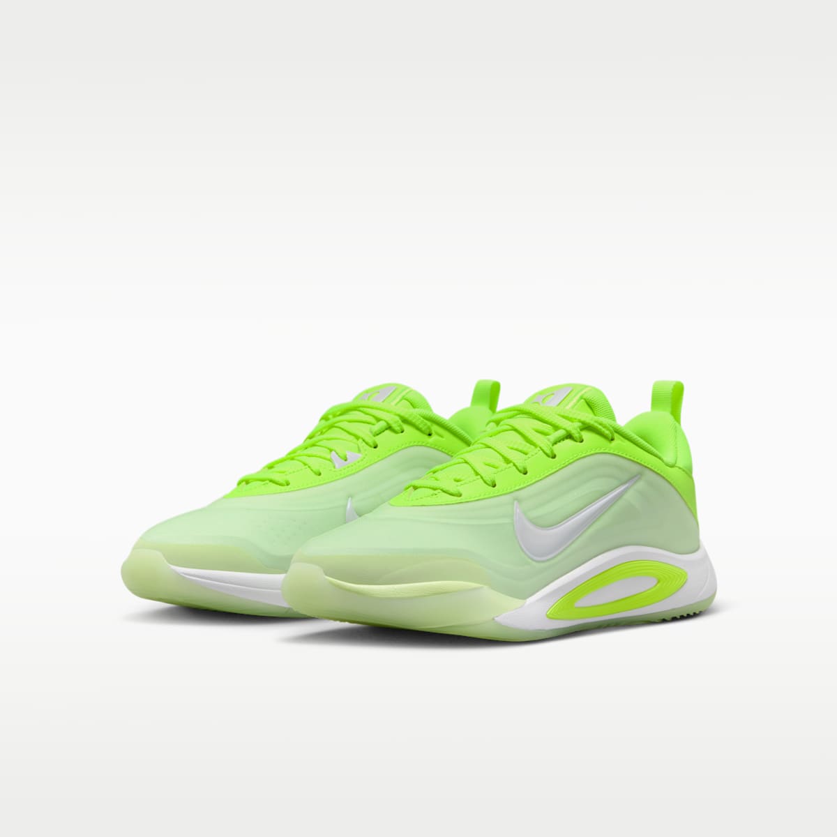 A'One "Lem and Lime" Big Kids' Basketball Shoes - Volt/Barely Volt/White