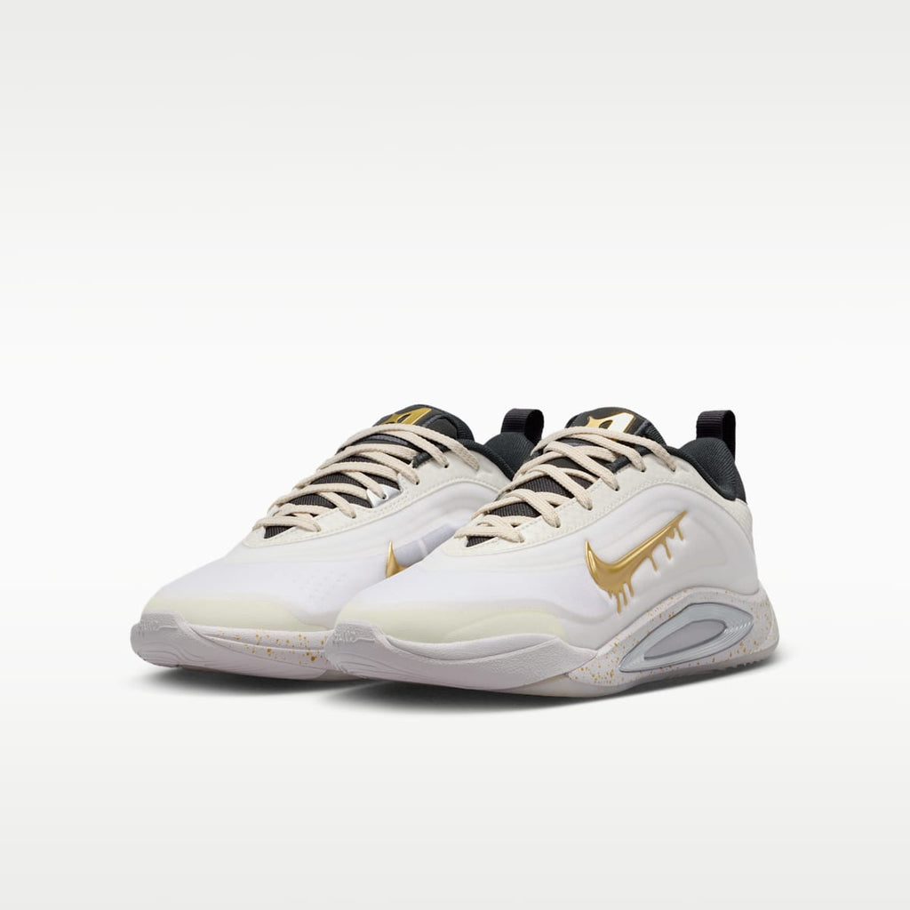 A'One “Unanimous” Big Kids' Basketball Shoes - Sail/Vast Grey/Off Noir/Metallic Gold