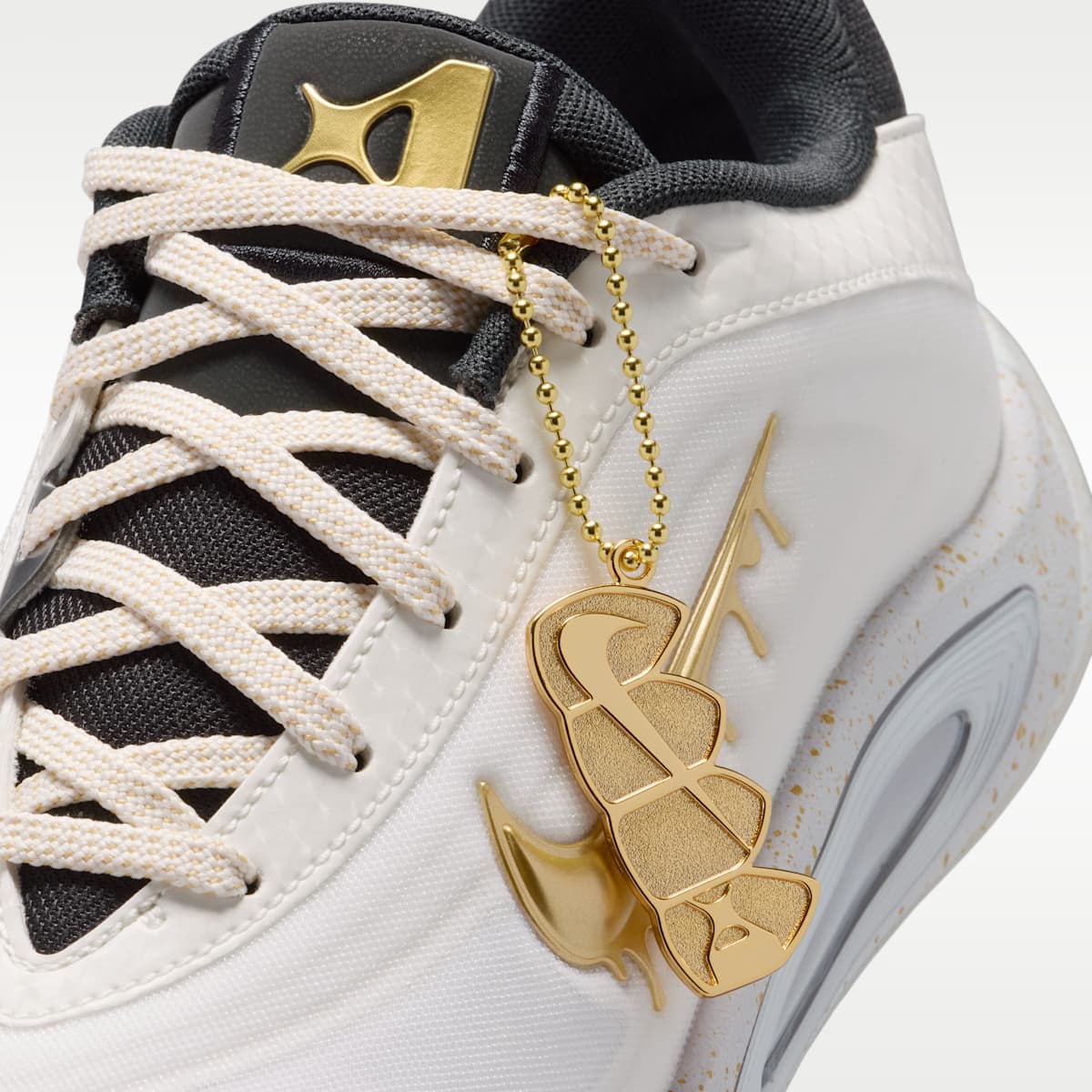 A'One “Unanimous” Big Kids' Basketball Shoes - Sail/Vast Grey/Off Noir/Metallic Gold
