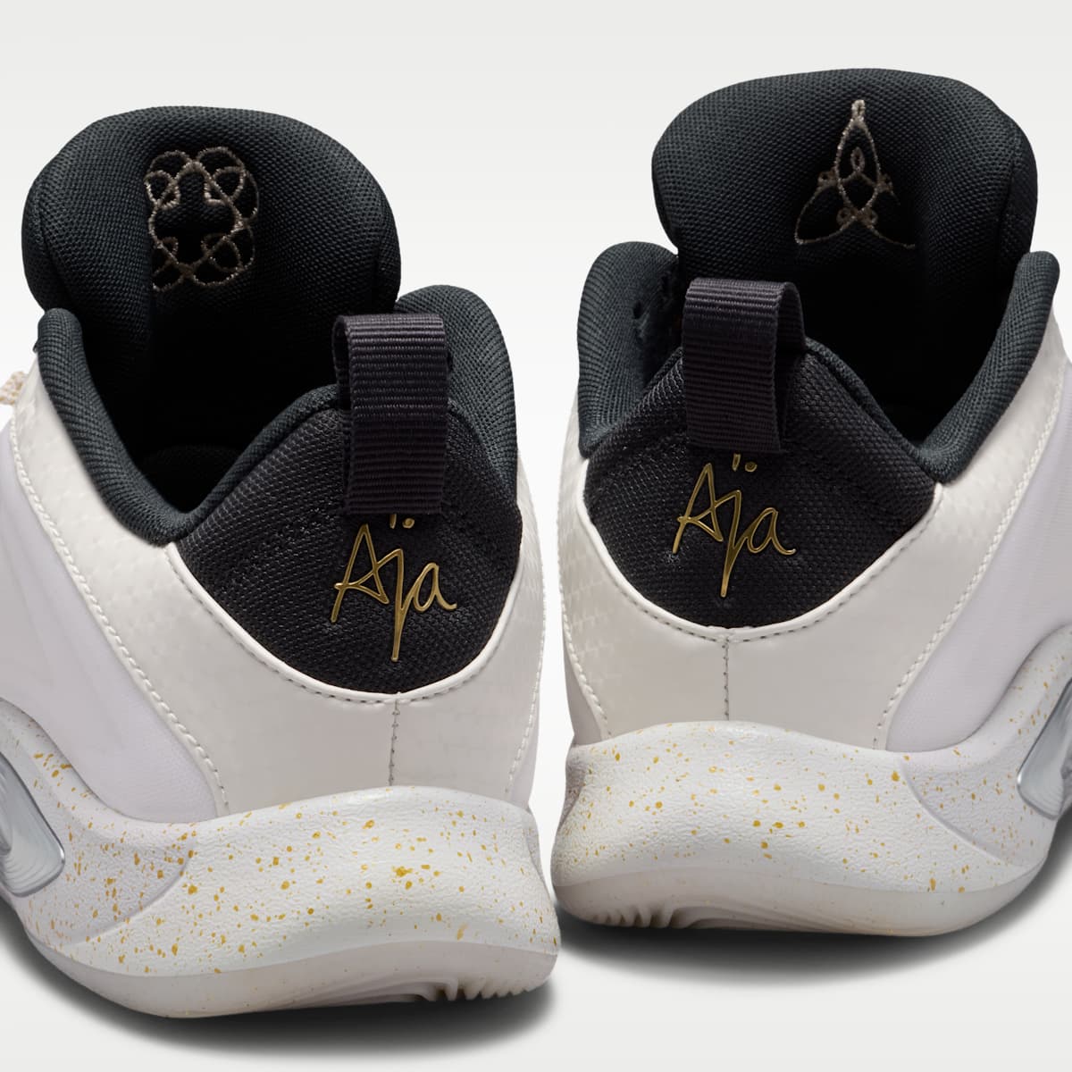 A'One “Unanimous” Big Kids' Basketball Shoes - Sail/Vast Grey/Off Noir/Metallic Gold