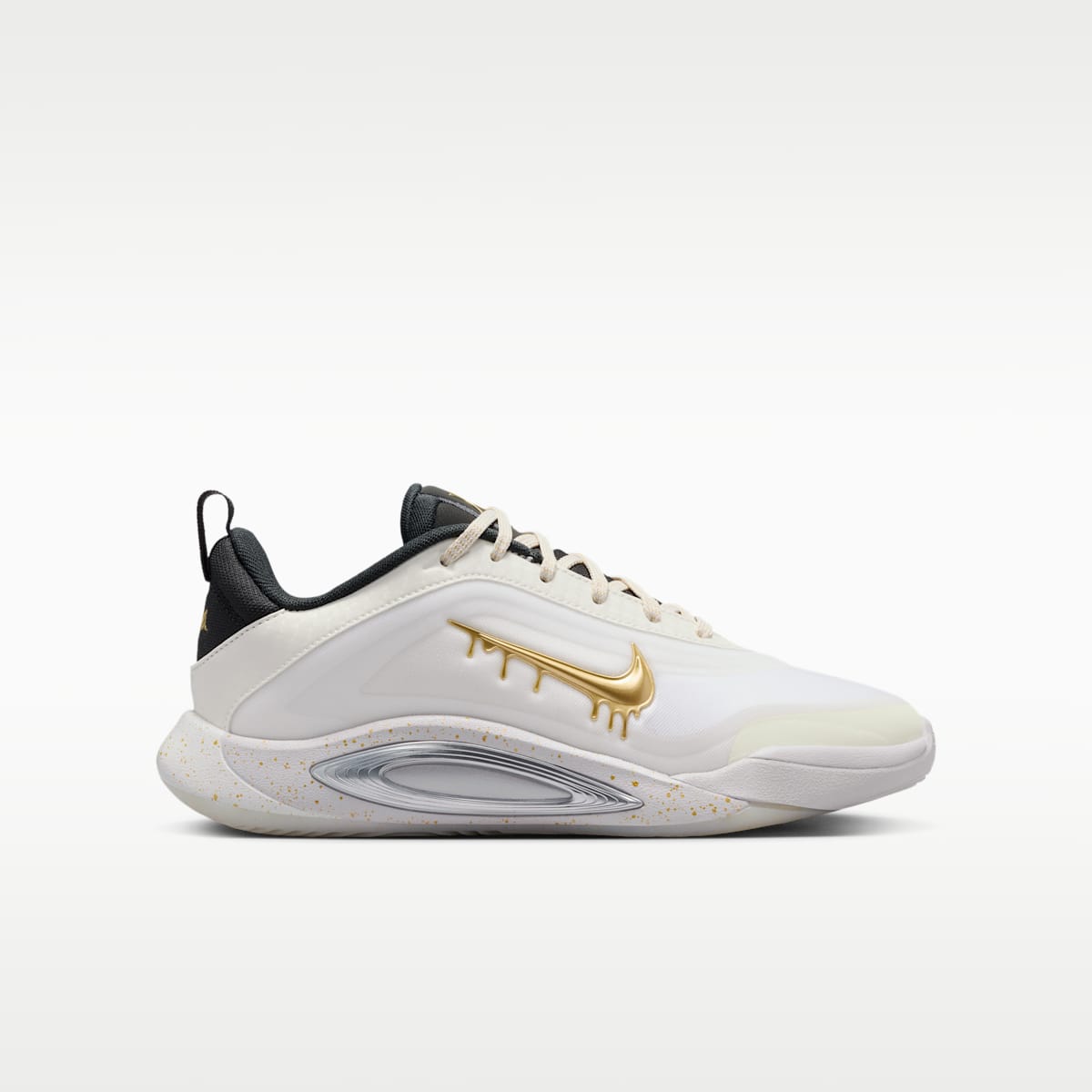 A'One “Unanimous” Big Kids' Basketball Shoes - Sail/Vast Grey/Off Noir/Metallic Gold